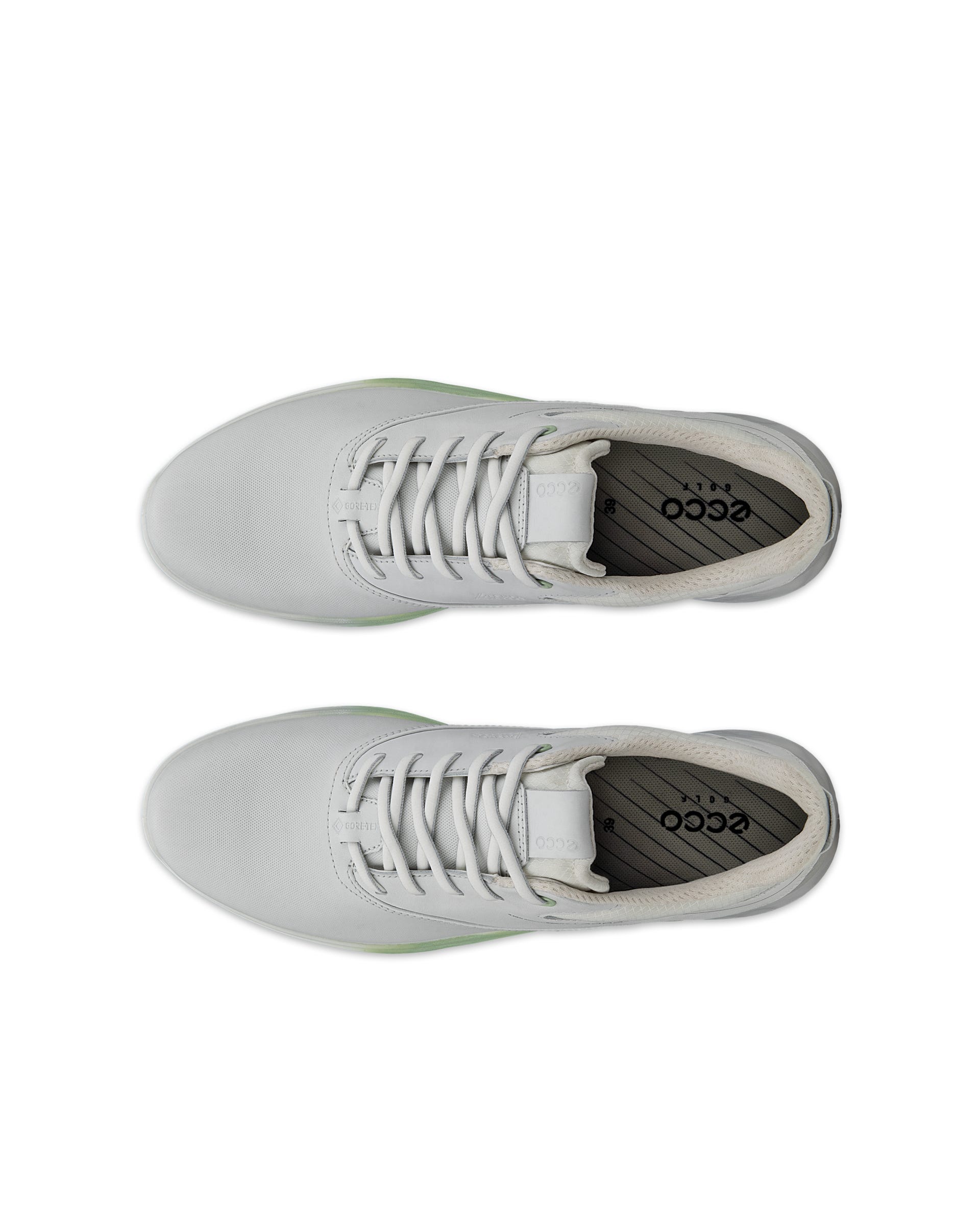 Ladies ECCO® Golf S-Three Leather Gore-Tex Shoe - White - Top left pair