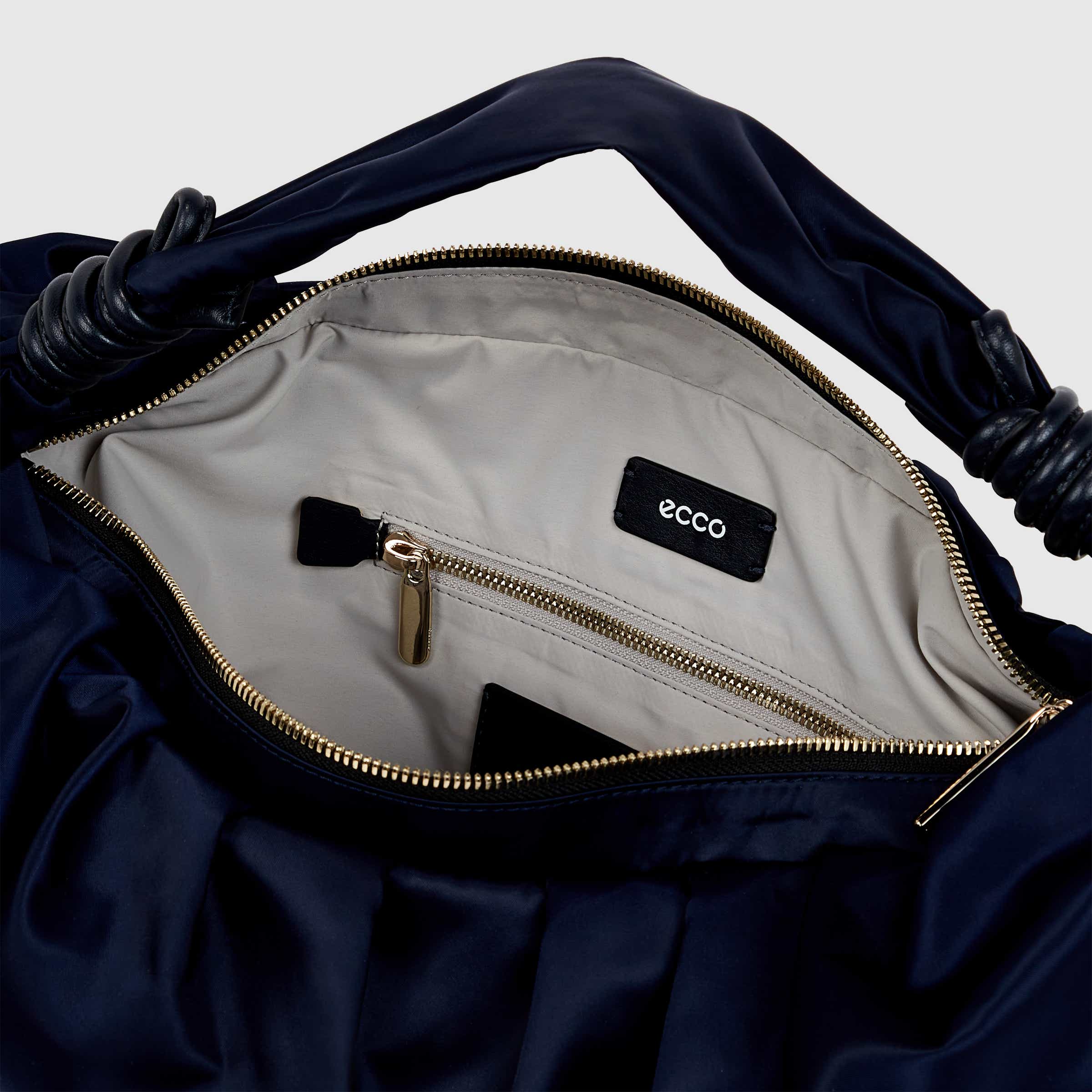 ECCO Scrunch Satin テキスタイルホーボーサテンショルダーバッグ - ブルー - Inside