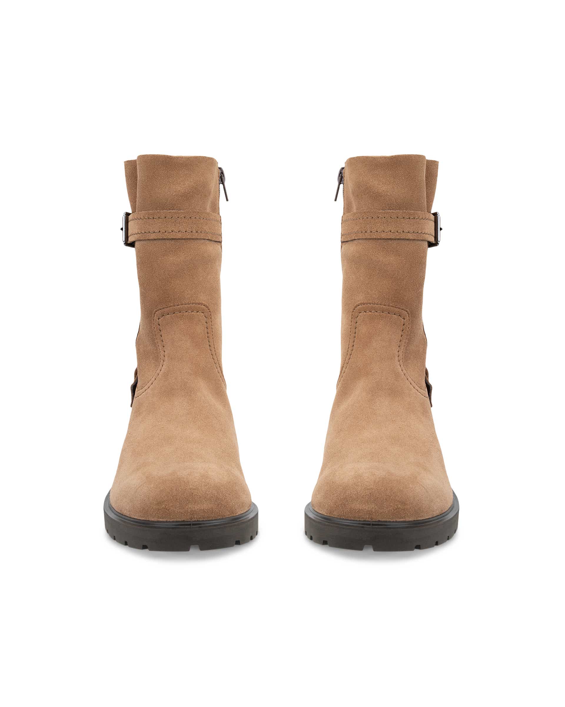 Women's ECCO® METROPOLE VIENNA Suede High-Cut Boot - Brown - Front pair
