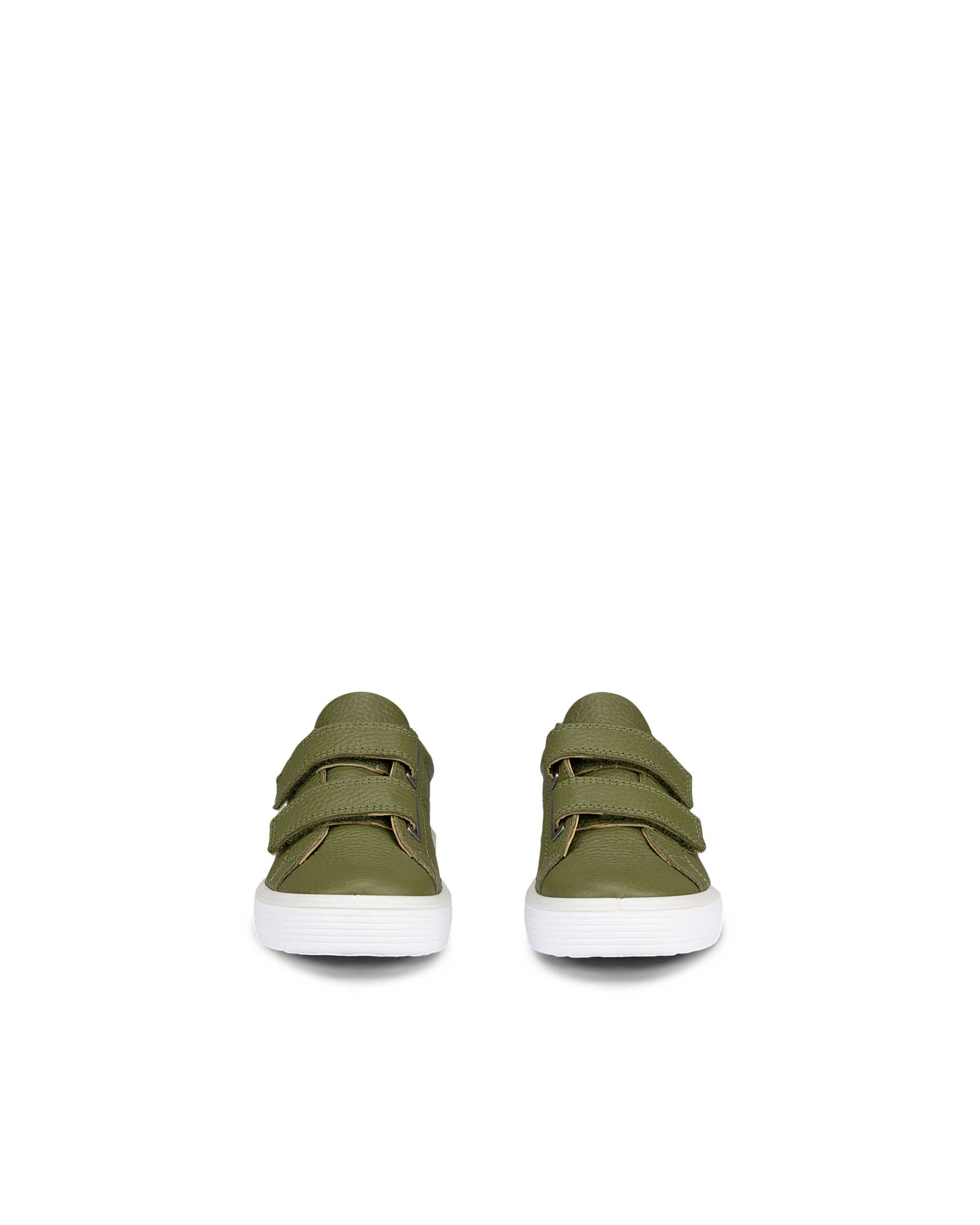 ECCO® Street Platform baskets en cuir pour femme - Vert - Front pair