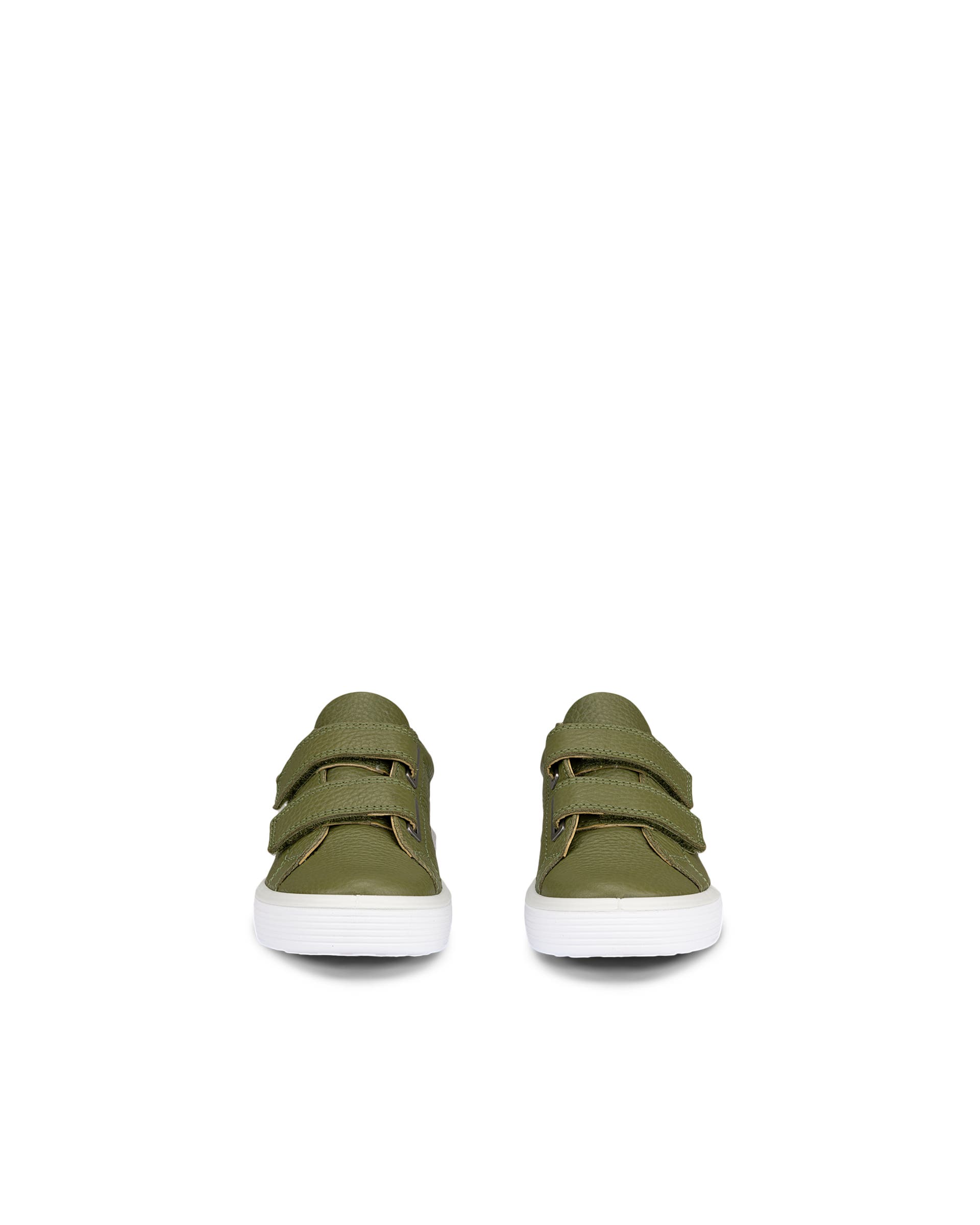 ECCO® Soft 60 gyerek bőr sneaker - Zöld - Front pair