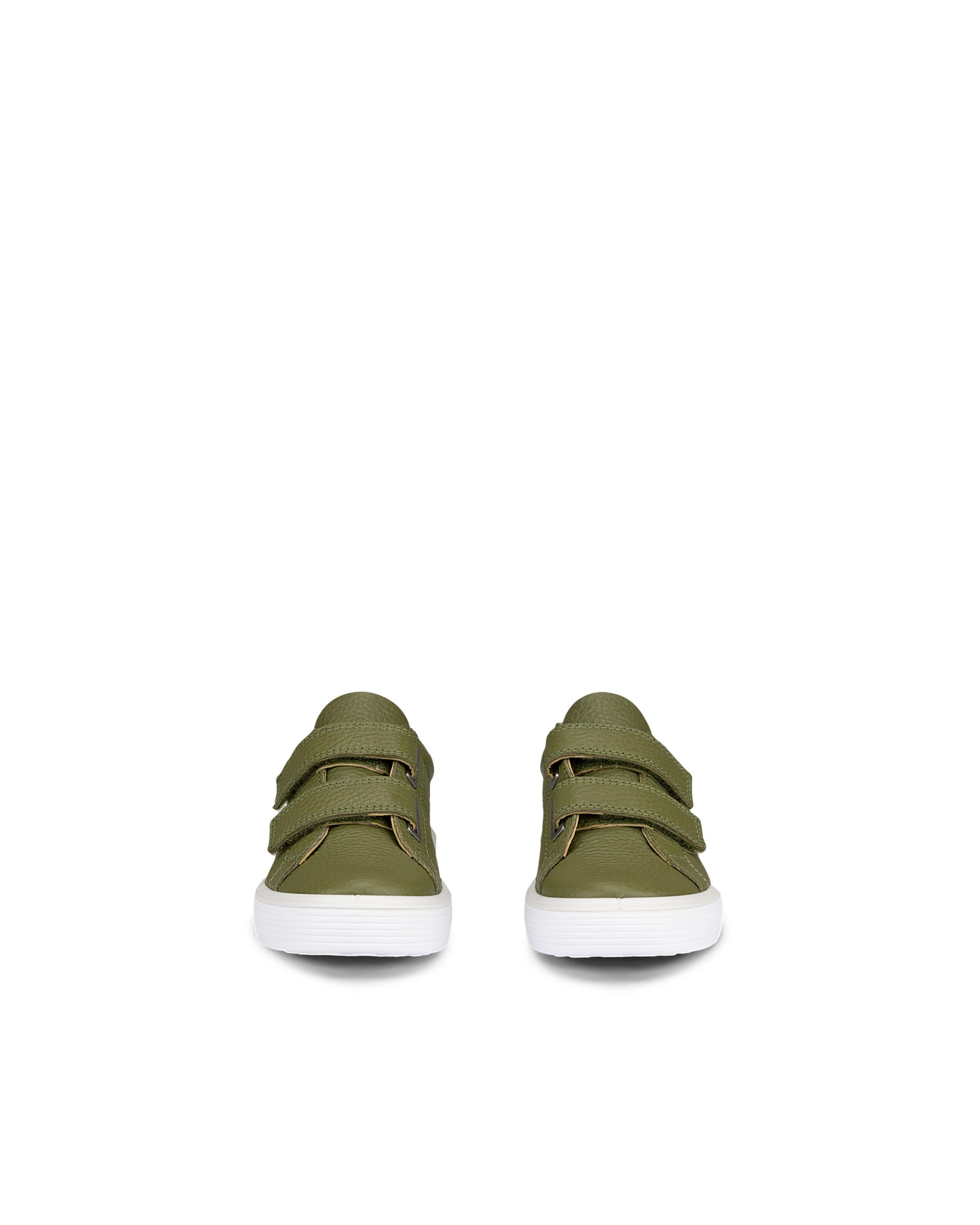 ECCO® Soft 60 gyerek bőr sneaker - Zöld - Front pair
