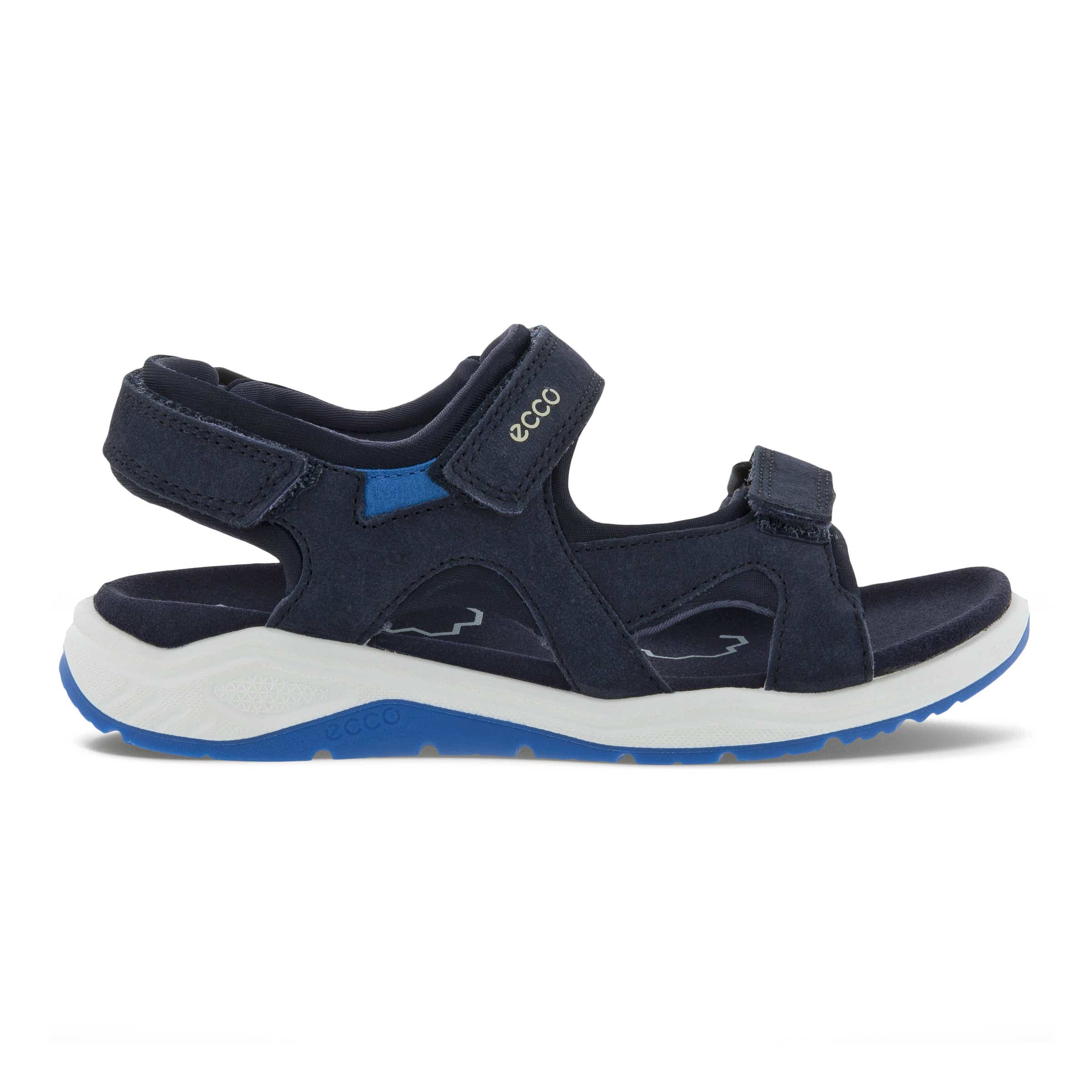 Kids' ECCO® X-Trinsic Nubuck Walking Sandal - Blue - Outside