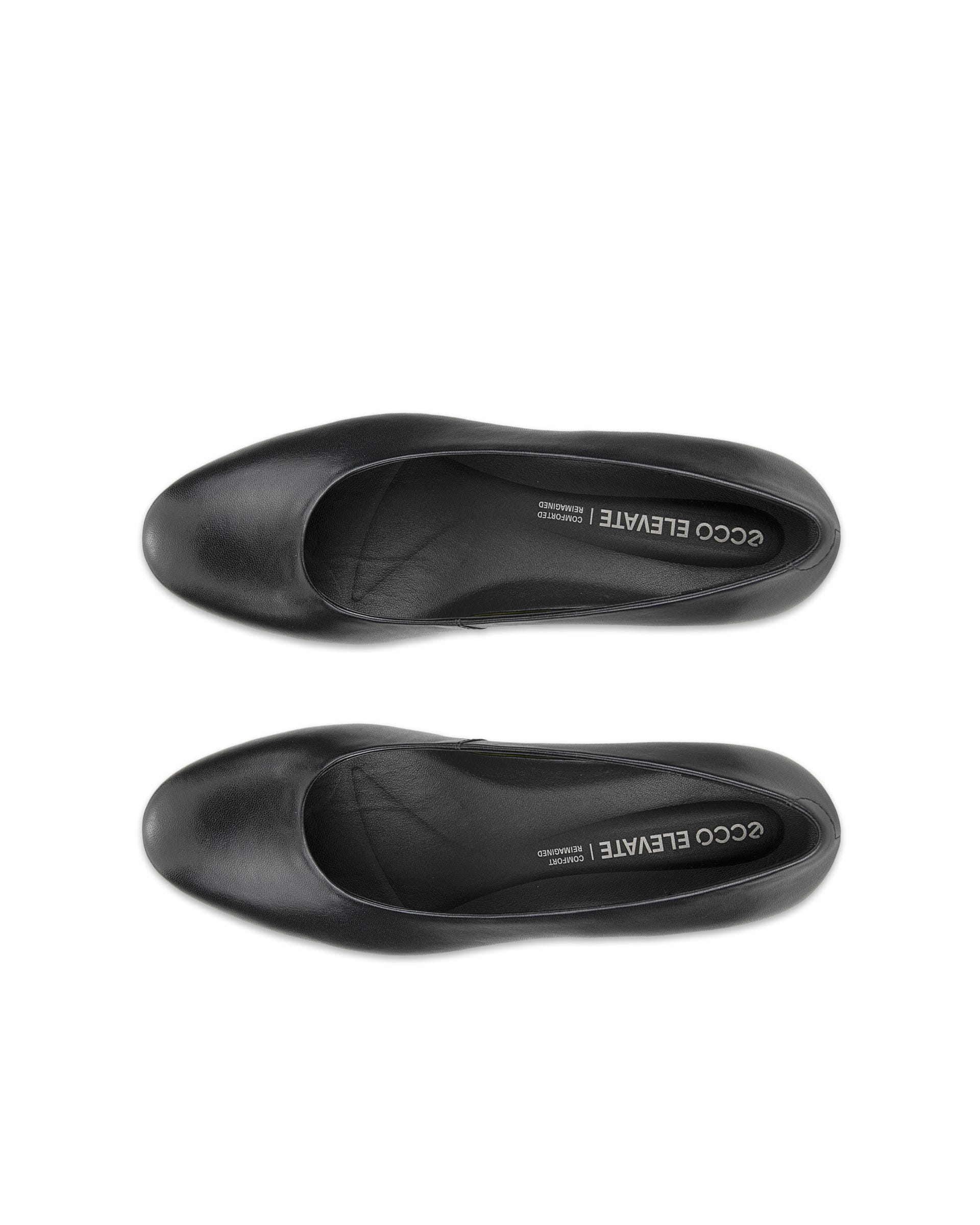 ECCO® ELEVATE WEDGE escarpins en cuir à talon carré pour femme - Noir - Outside