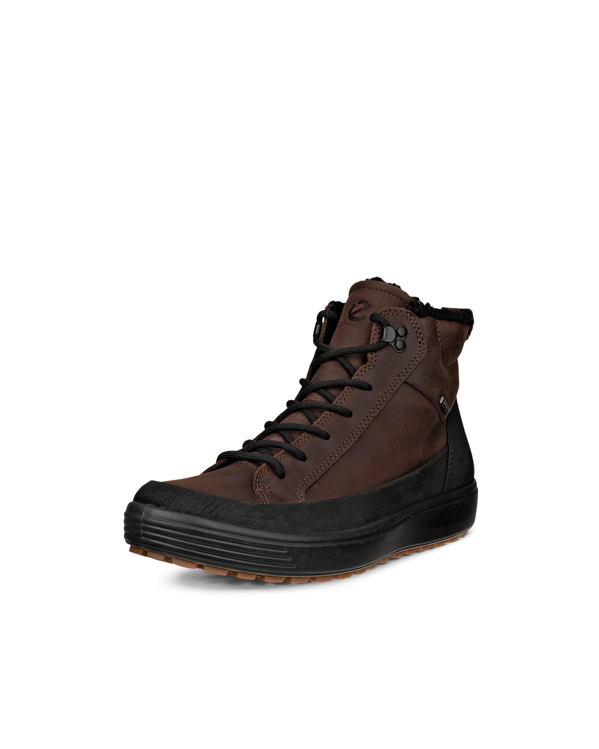Men's ECCO® SOFT 7 TRED Nubuck Gore-Tex Mid-Cut Boot - Brown - Main