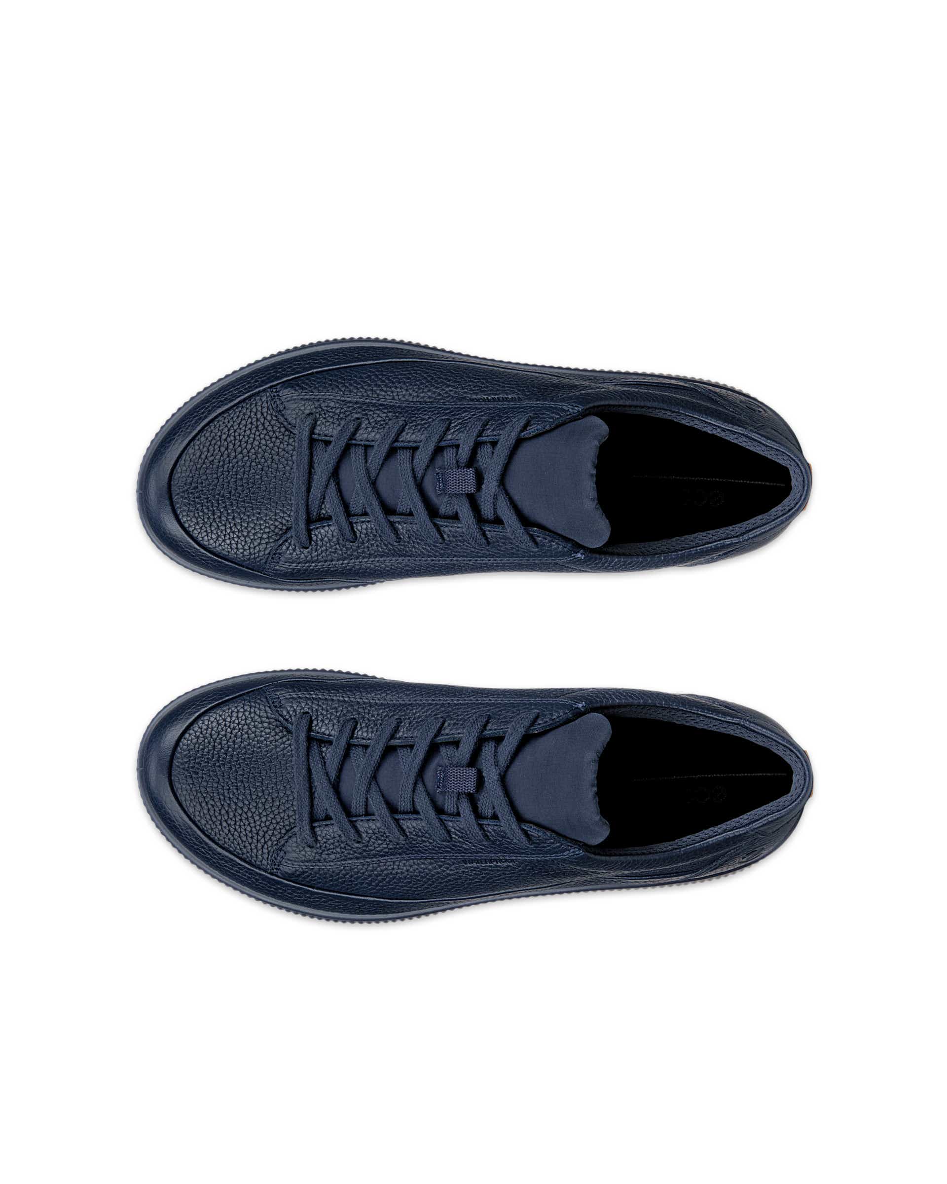 ECCO® SOFT ZERO heren nubuck sneaker - Blauw - Top left pair