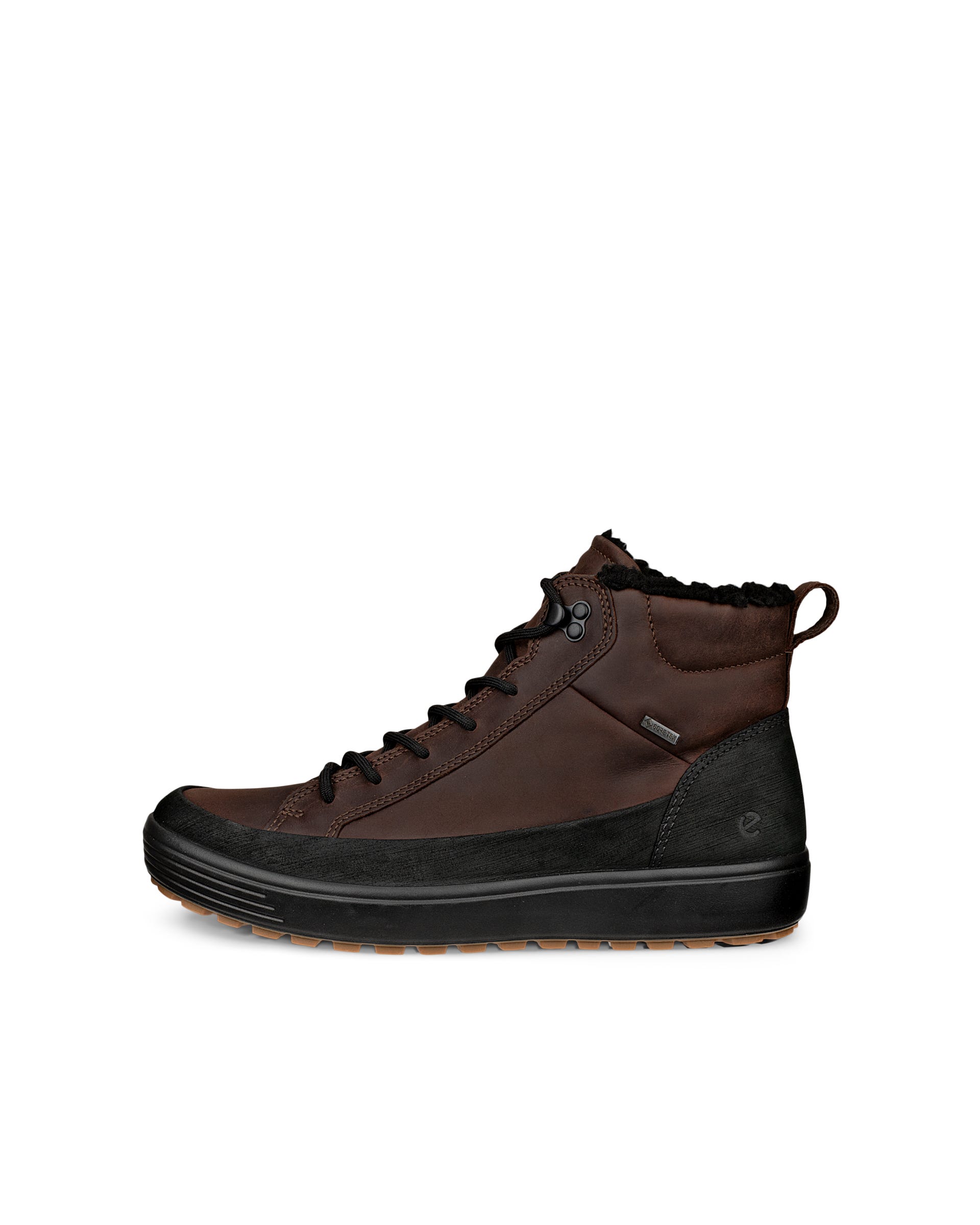 Men's ECCO® SOFT 7 TRED Nubuck Gore-Tex Mid-Cut Boot - Brown - Outside