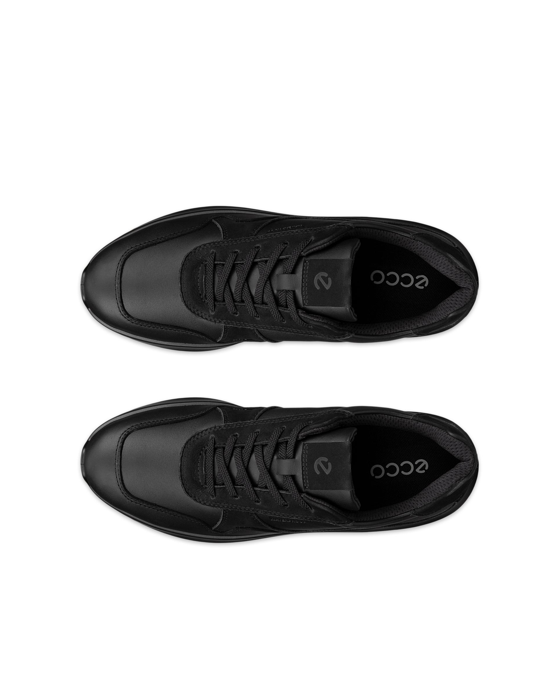 ECCO® VALERIE sneakers i læder til damer - Sort - Top left pair