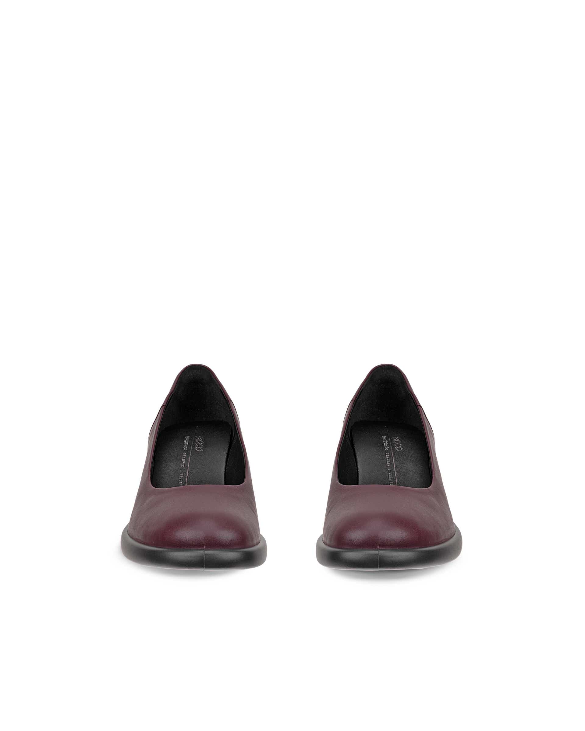 ECCO Sculpted LX 35 ウィメンズ レザーブロックヒールパンプス - パープル - Front pair
