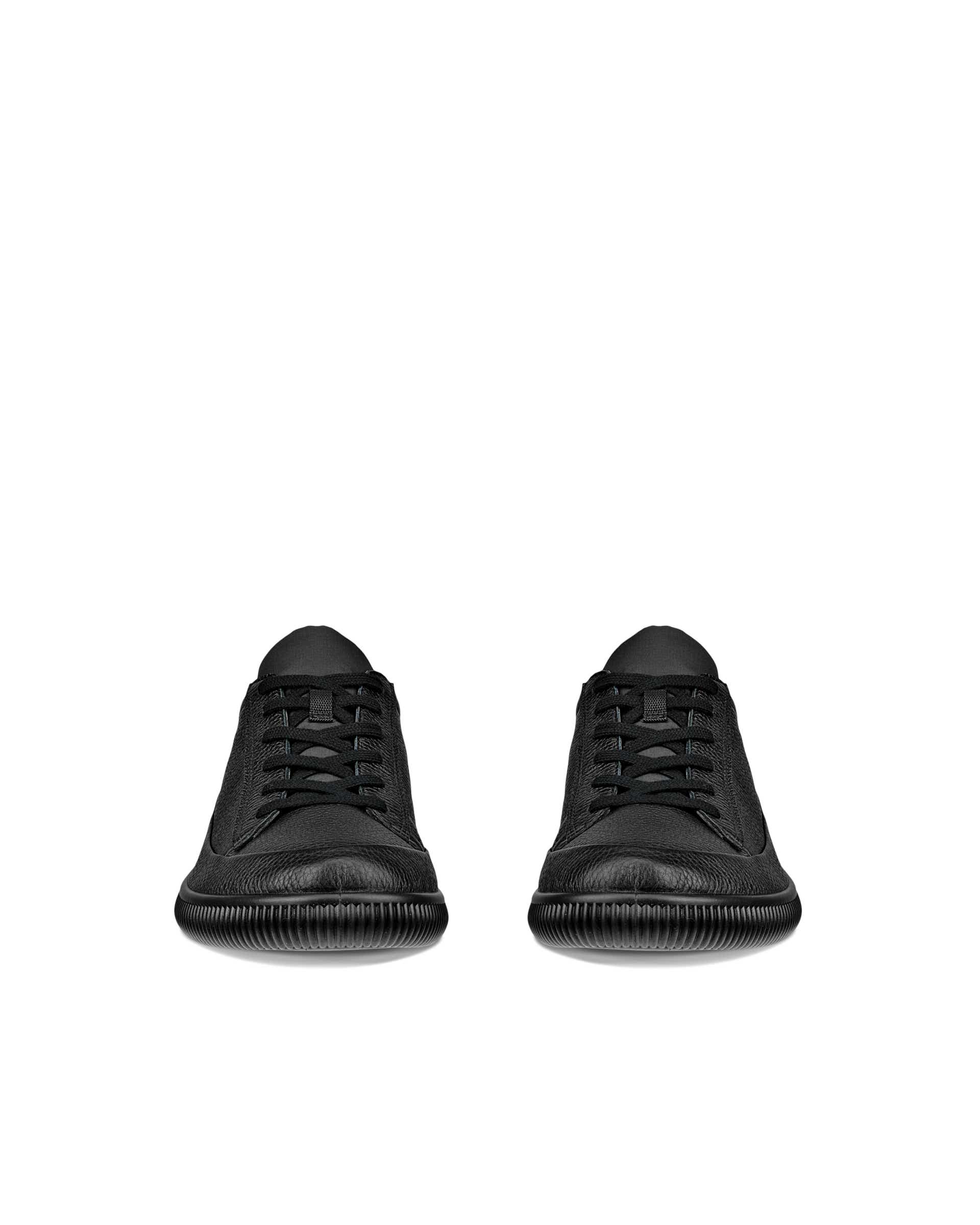 ECCO® SOFT ZERO heren nubuck sneaker - Zwart - Front pair