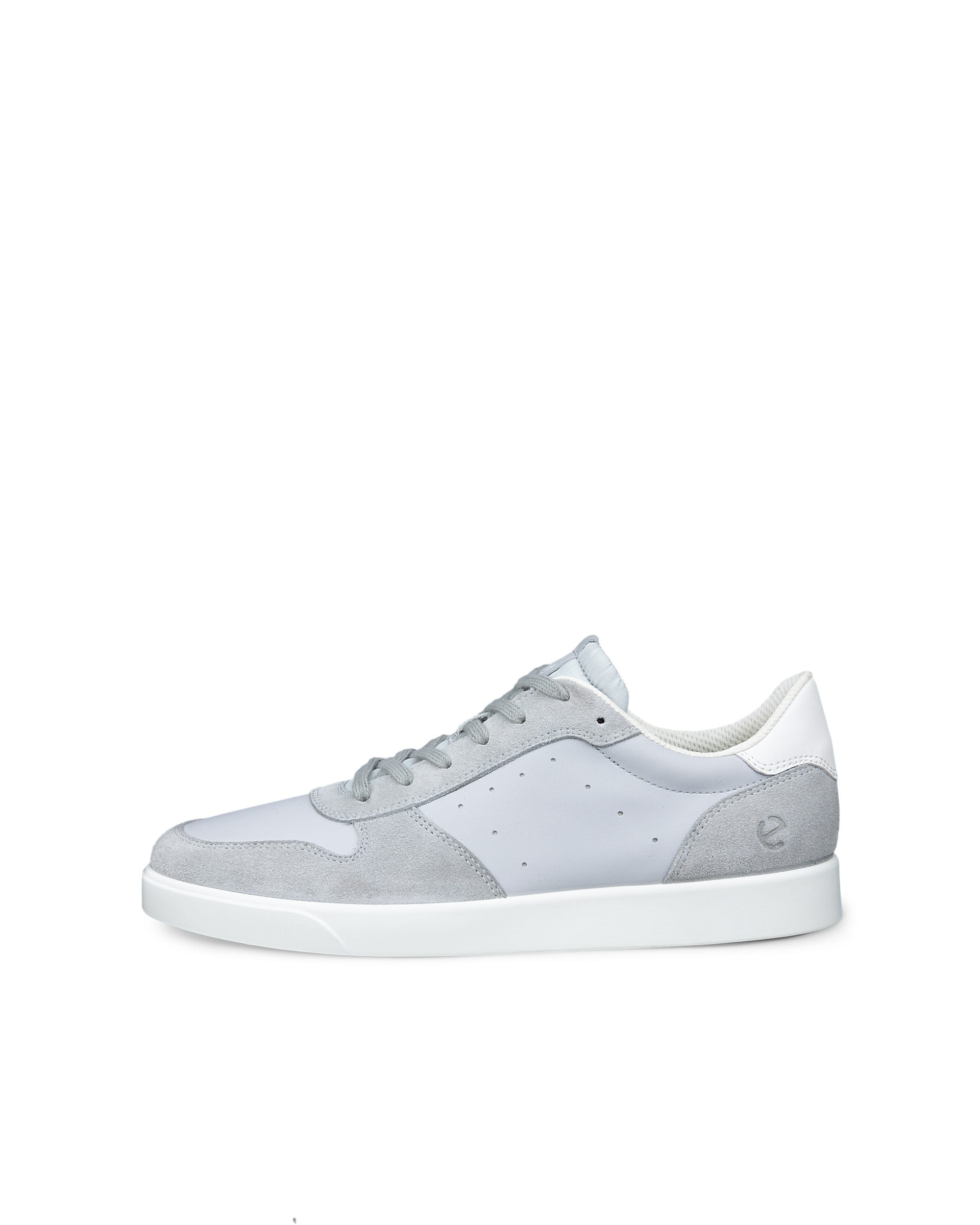 Men's ECCO® STREET LITE Leather Trainer - Grey - Outside
