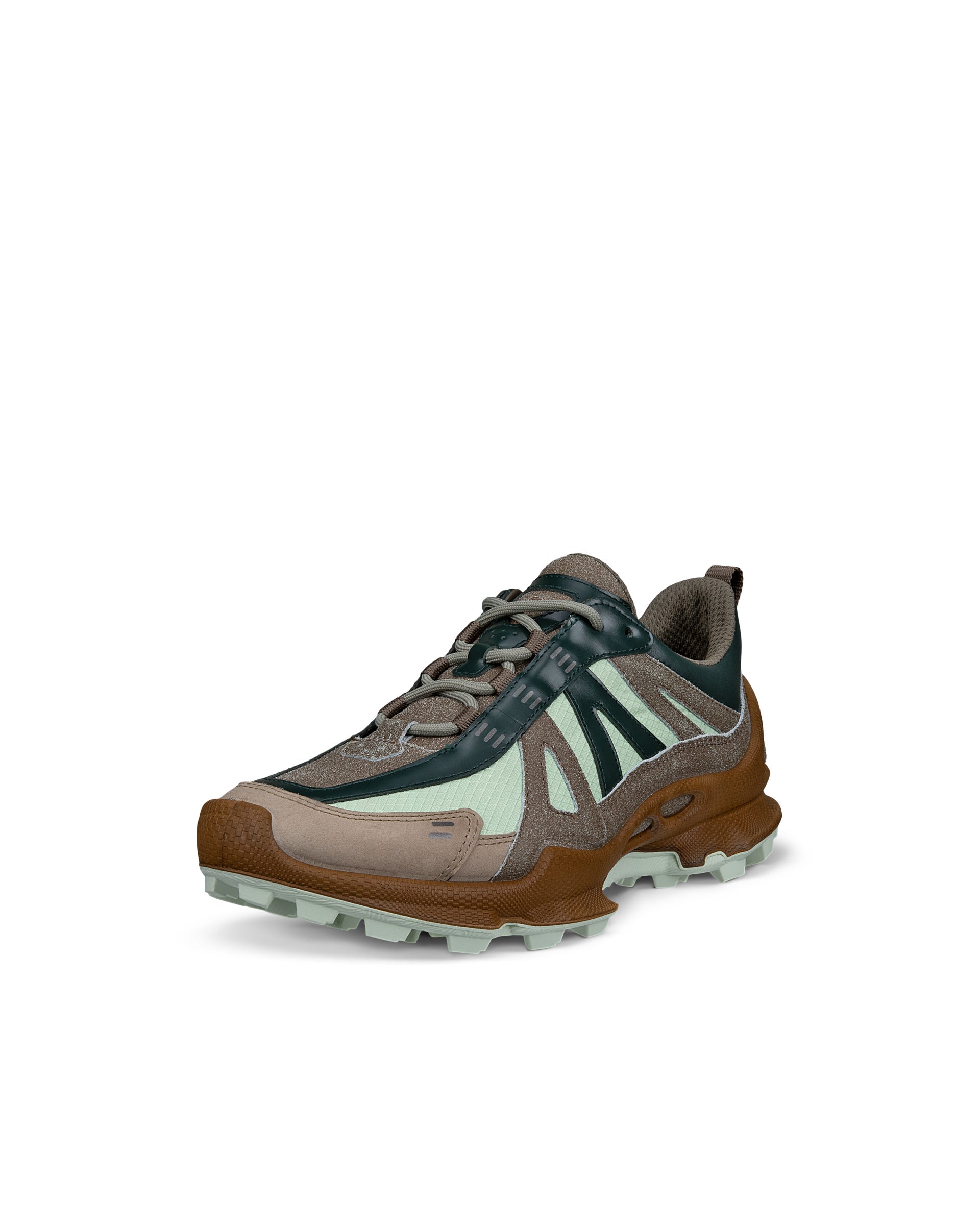 ECCO® BIOM C-Trail baskets de plein air en cuir pour femme - Vert - Main