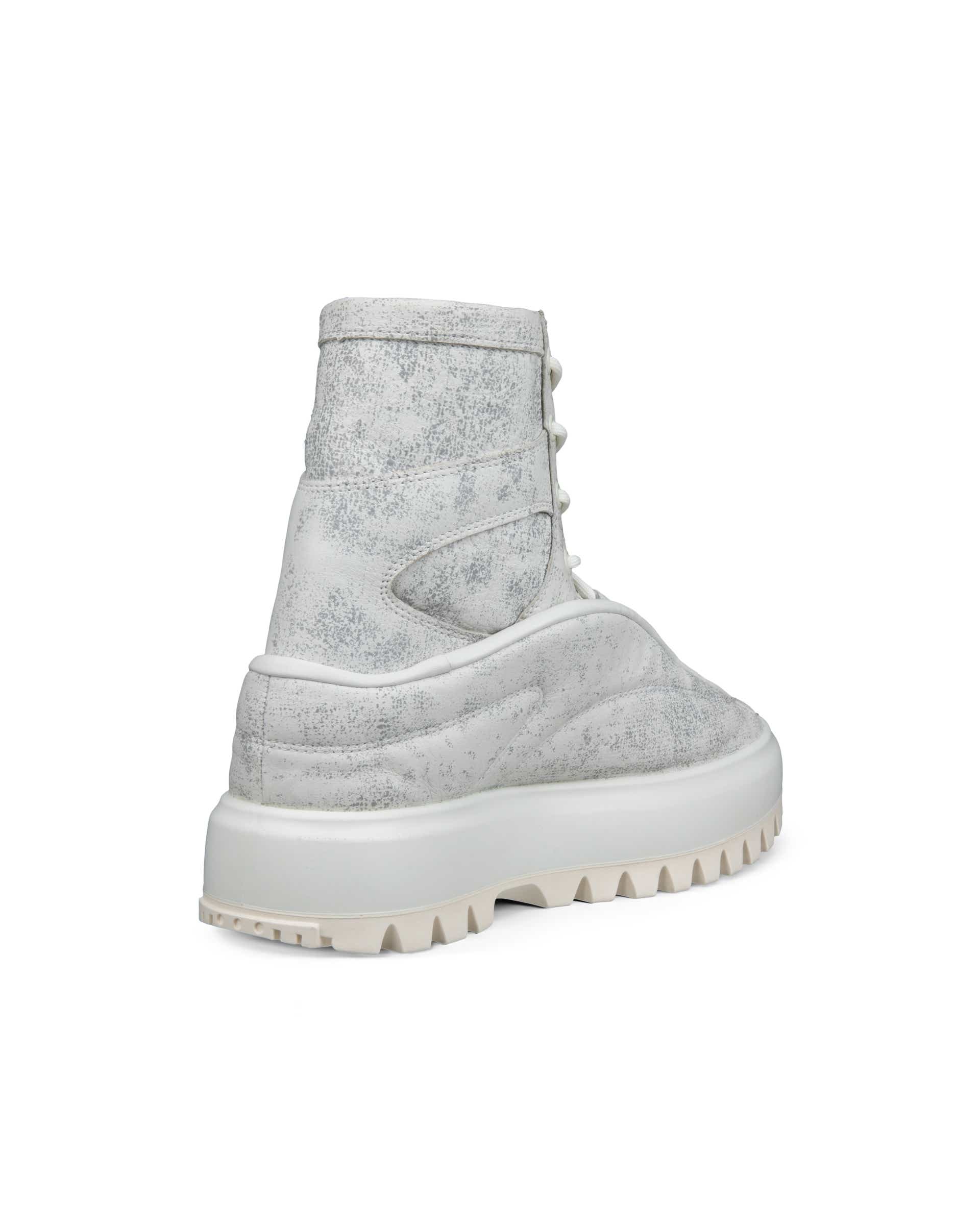 ECCO® Street Ace Ral7000 Dames halfhoge leren laars - Wit - Back