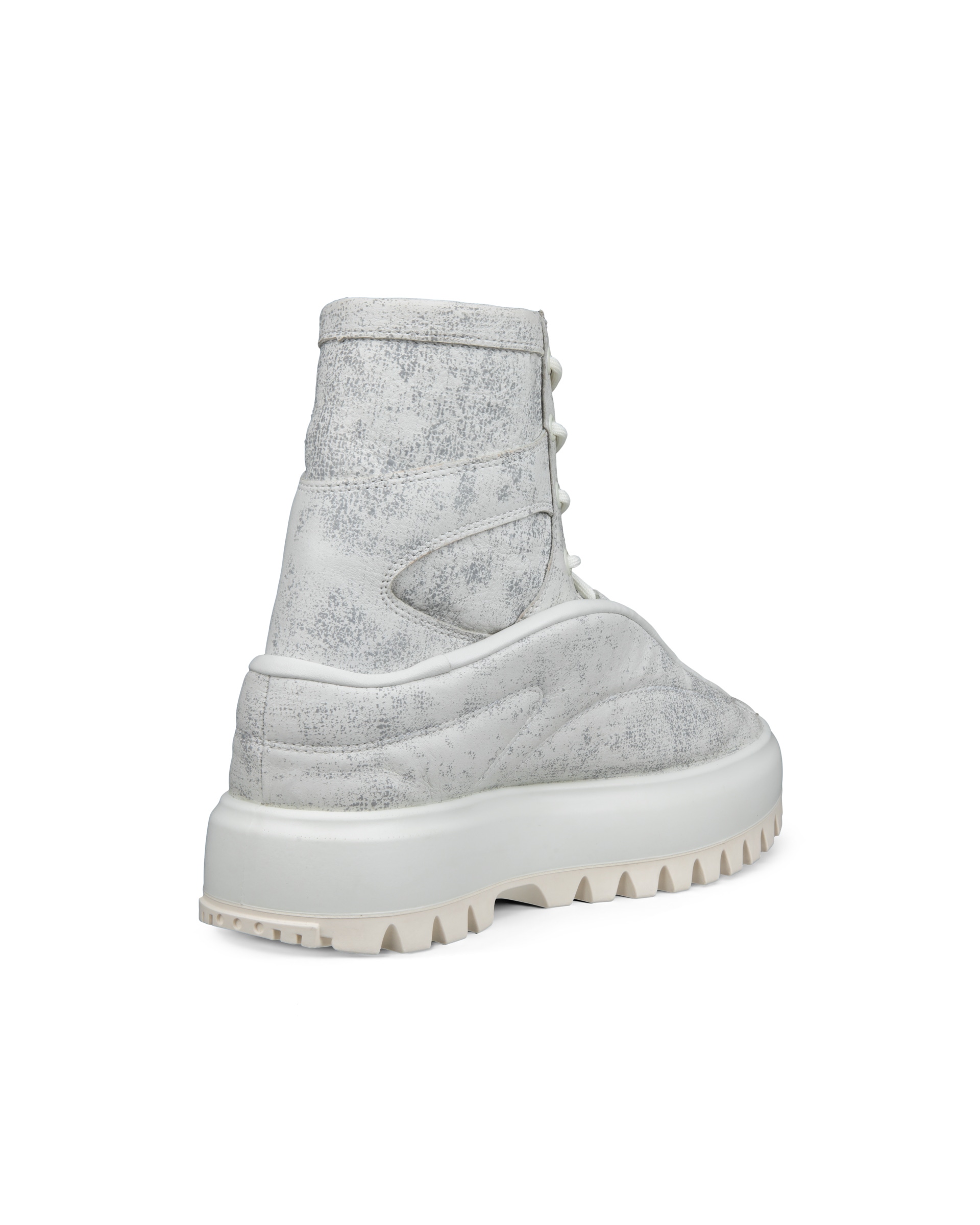 ECCO® Street Ace Ral7000 Dames halfhoge leren laars - Wit - Back