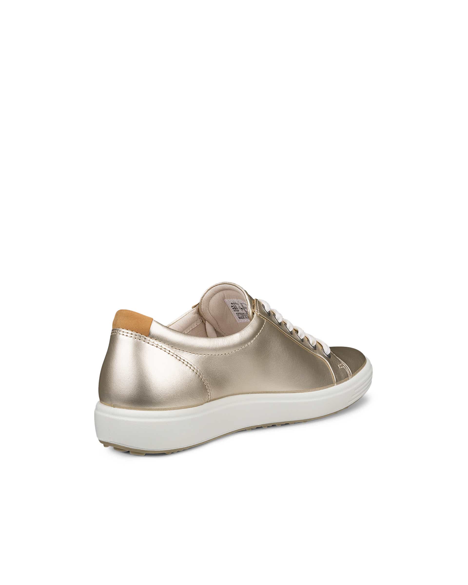 ECCO Soft 7 ウィメンズ レザースニーカー - メタリック - Back