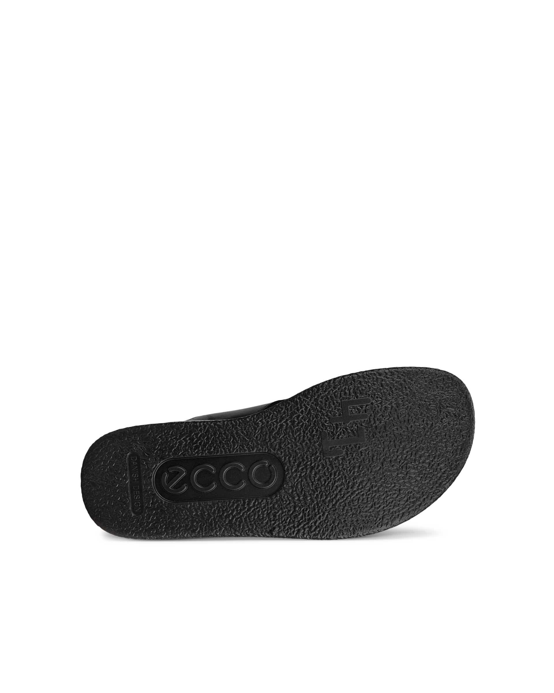 ECCO Flowt LX メンズ レザーフラットサンダル | ブラック ECCO Flowt LX メンズ レザーフラットサンダル | ブラック