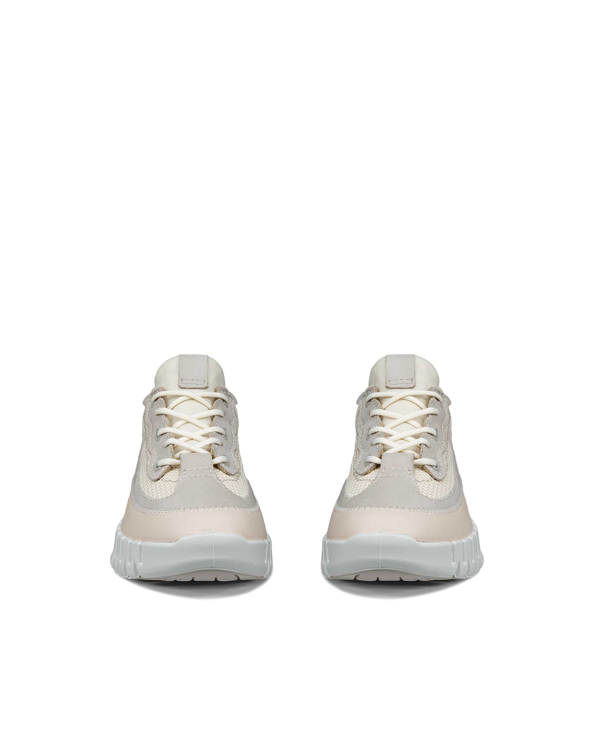 ECCO® GRUUV Damen Ledersneaker - Beige - Front pair