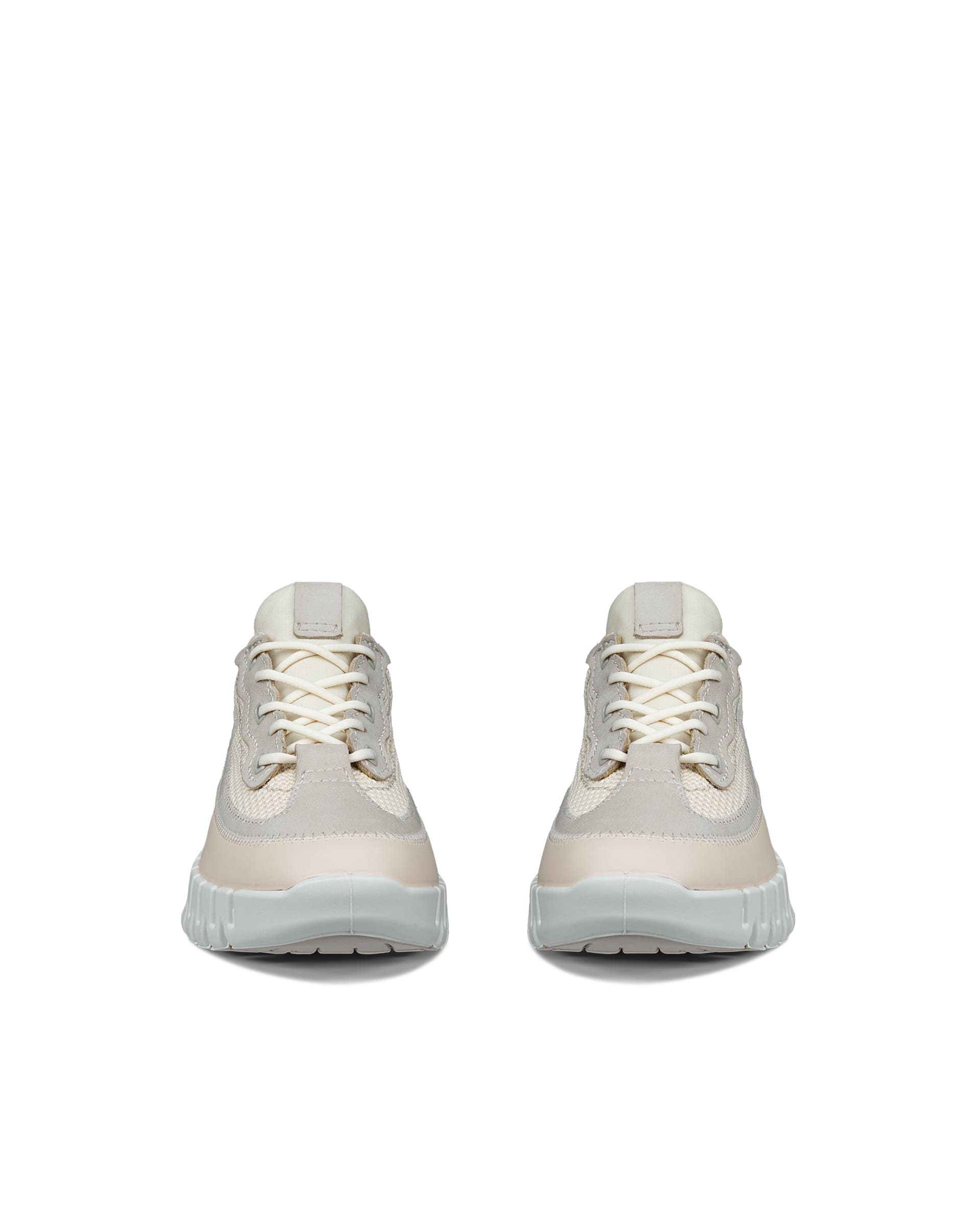 ECCO® GRUUV Damen Ledersneaker - Beige - Front pair