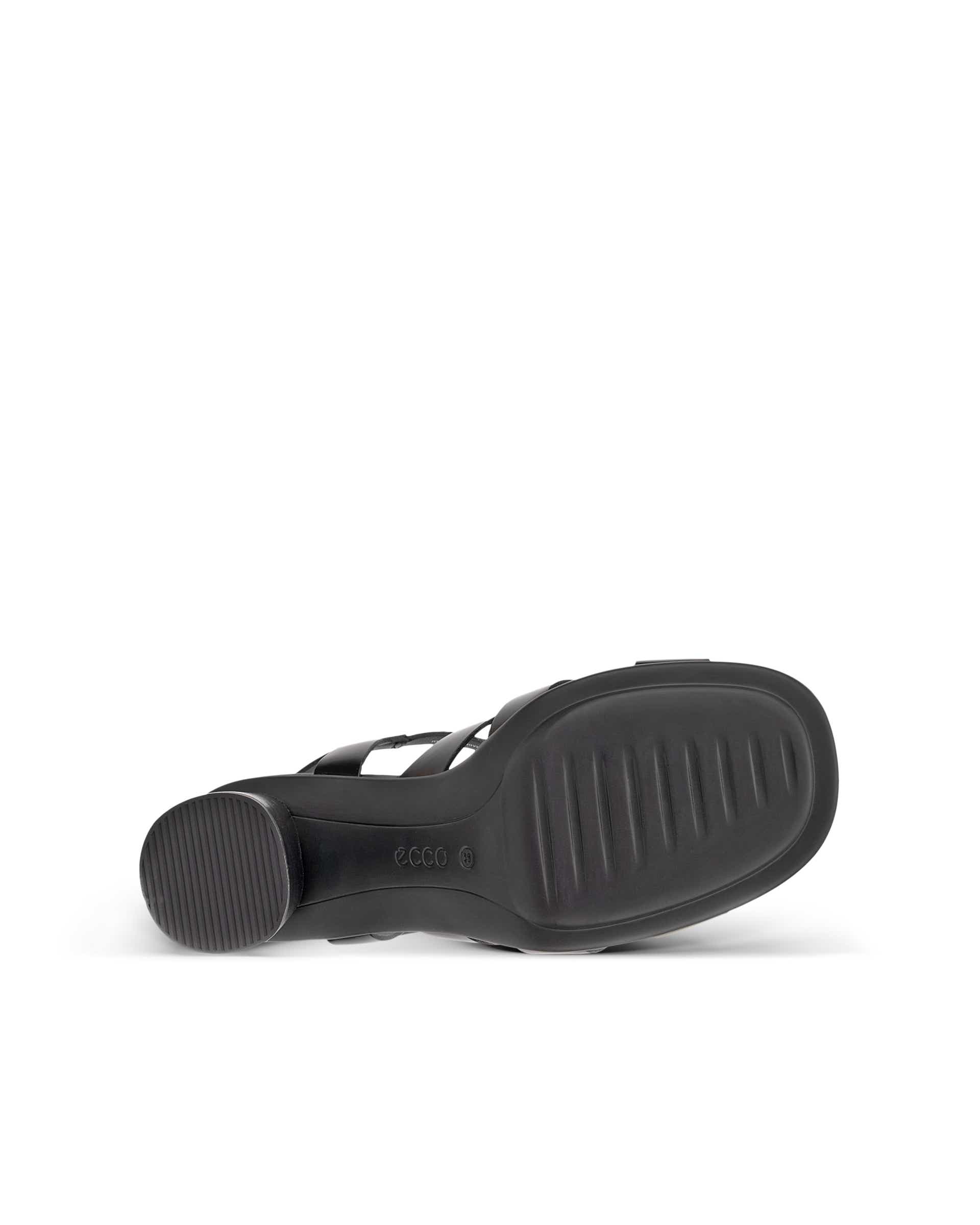 Damskie skórzane sandały na obcasie ECCO® SCULPTED ALBA 65 - Czarny - Sole