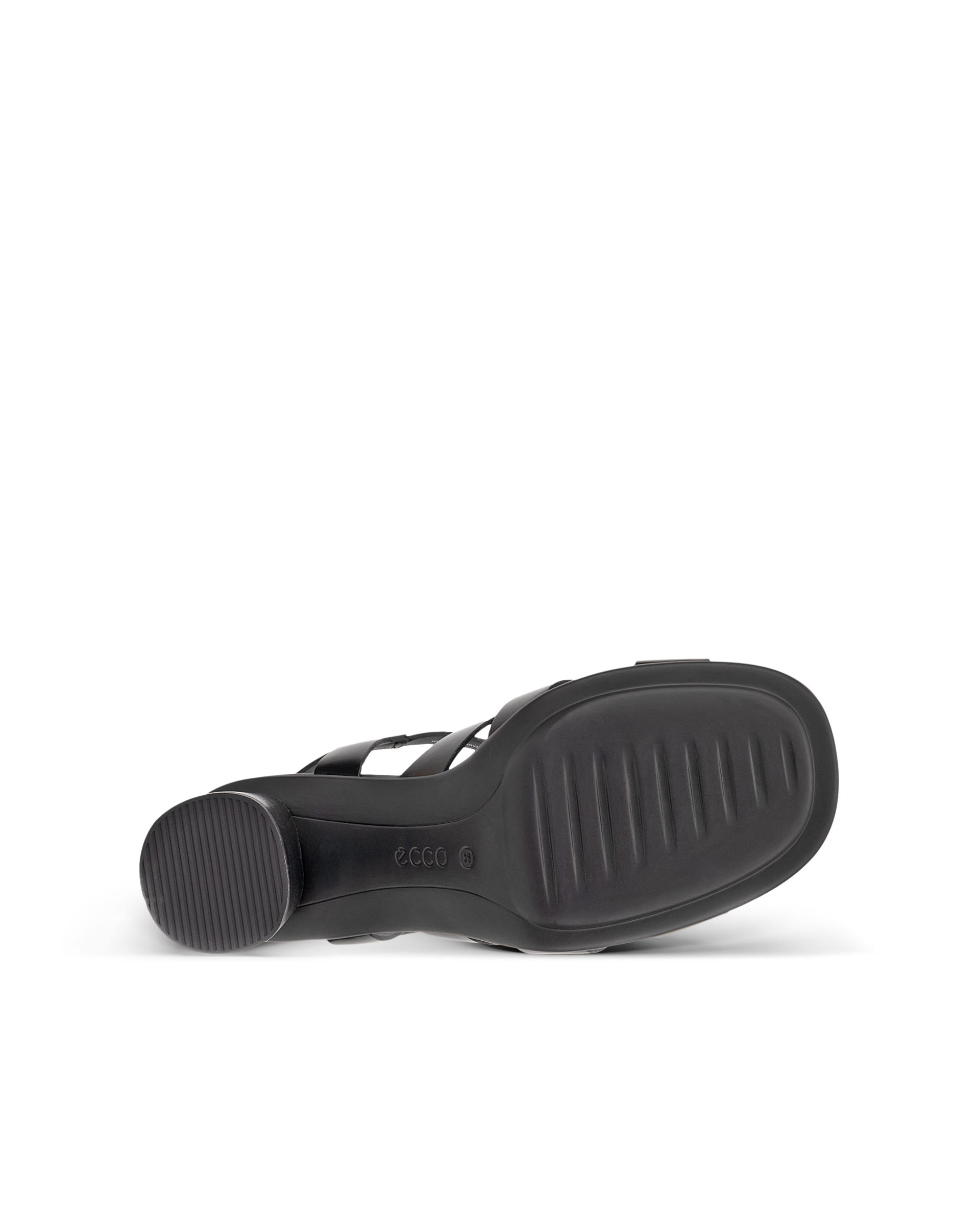 Damskie skórzane sandały na obcasie ECCO® SCULPTED ALBA 65 - Czarny - Sole