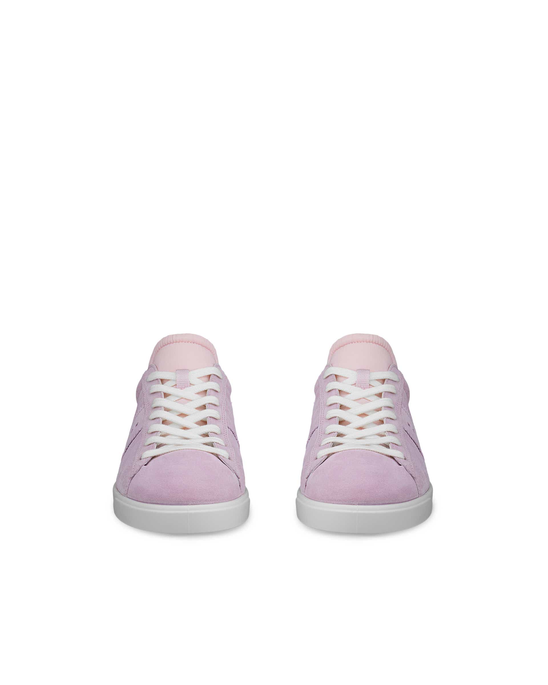 Women's ECCO® Street Lite Suede Sneaker - Pink - Front pair