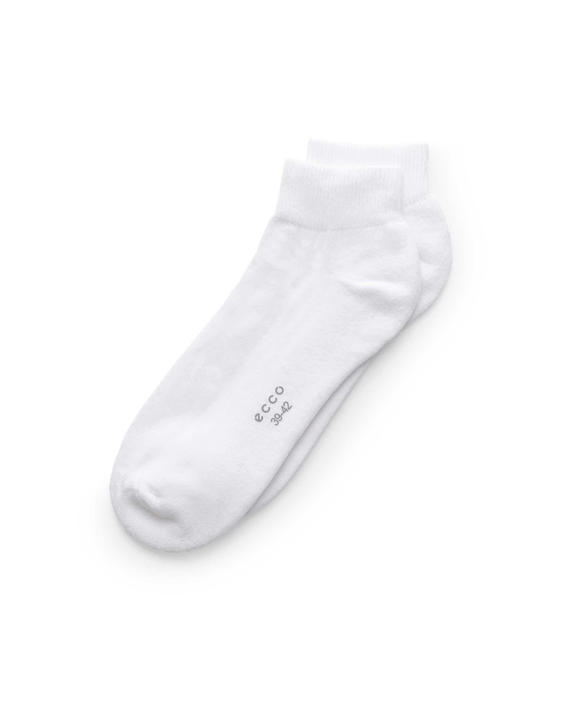 Unisex ECCO® RETRO LOW CUT 2-PACK Low-Cut Socks - White - Detail-2