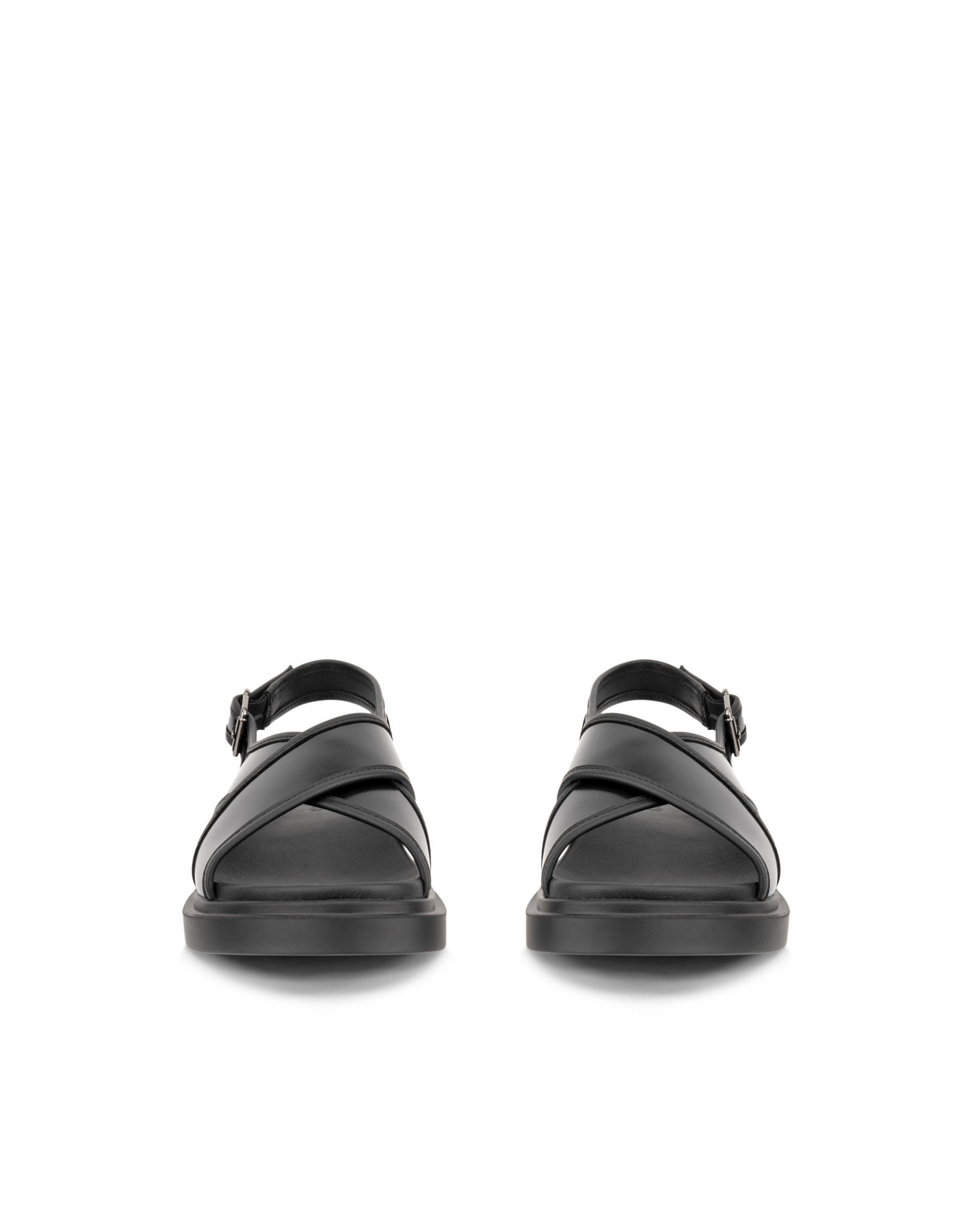 Women's ECCO® METROPOLE SEOUL Leather Sandal - Black - Front pair