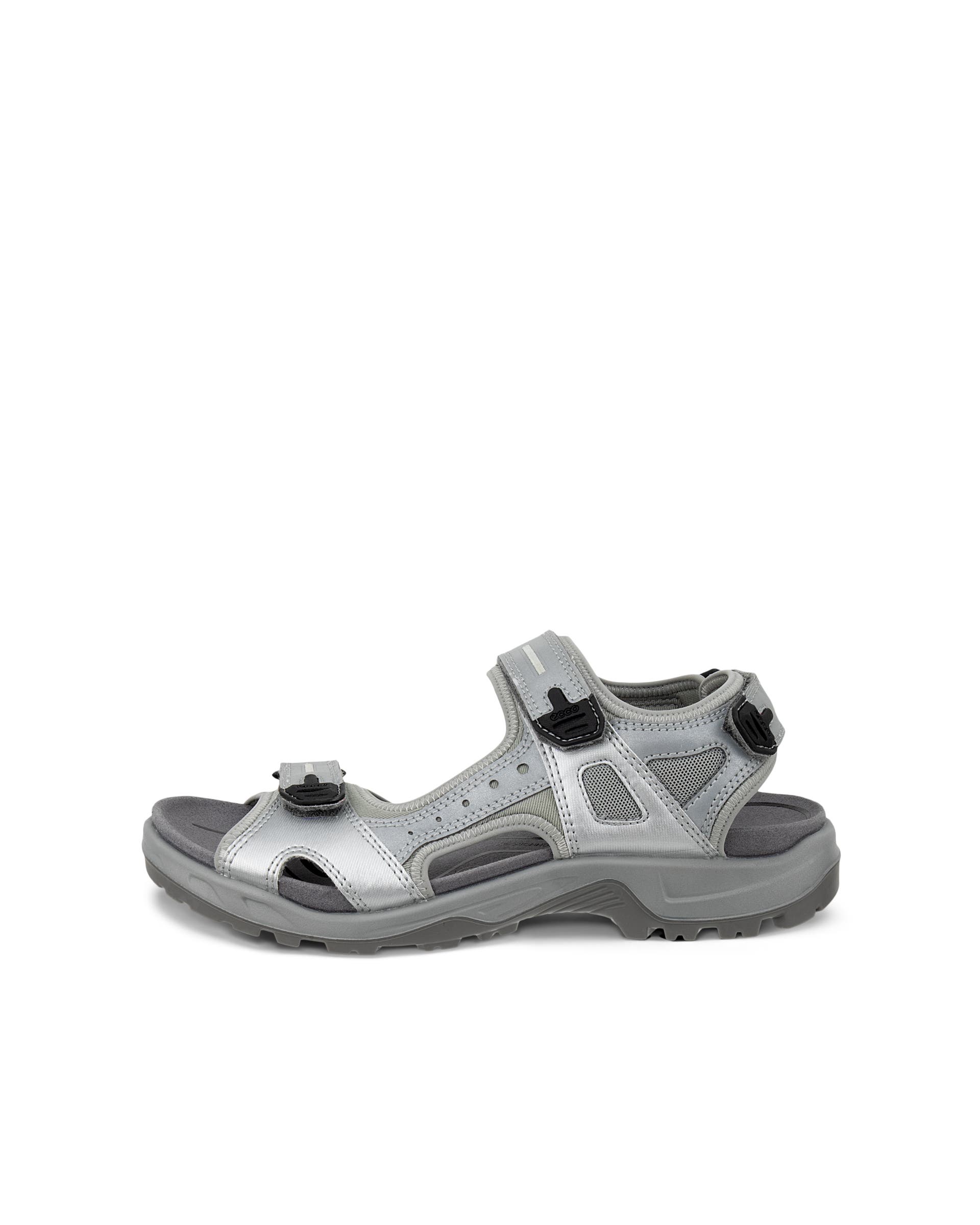Men's ECCO® Offroad Textile Two Strap Sandal - Gray - Outside