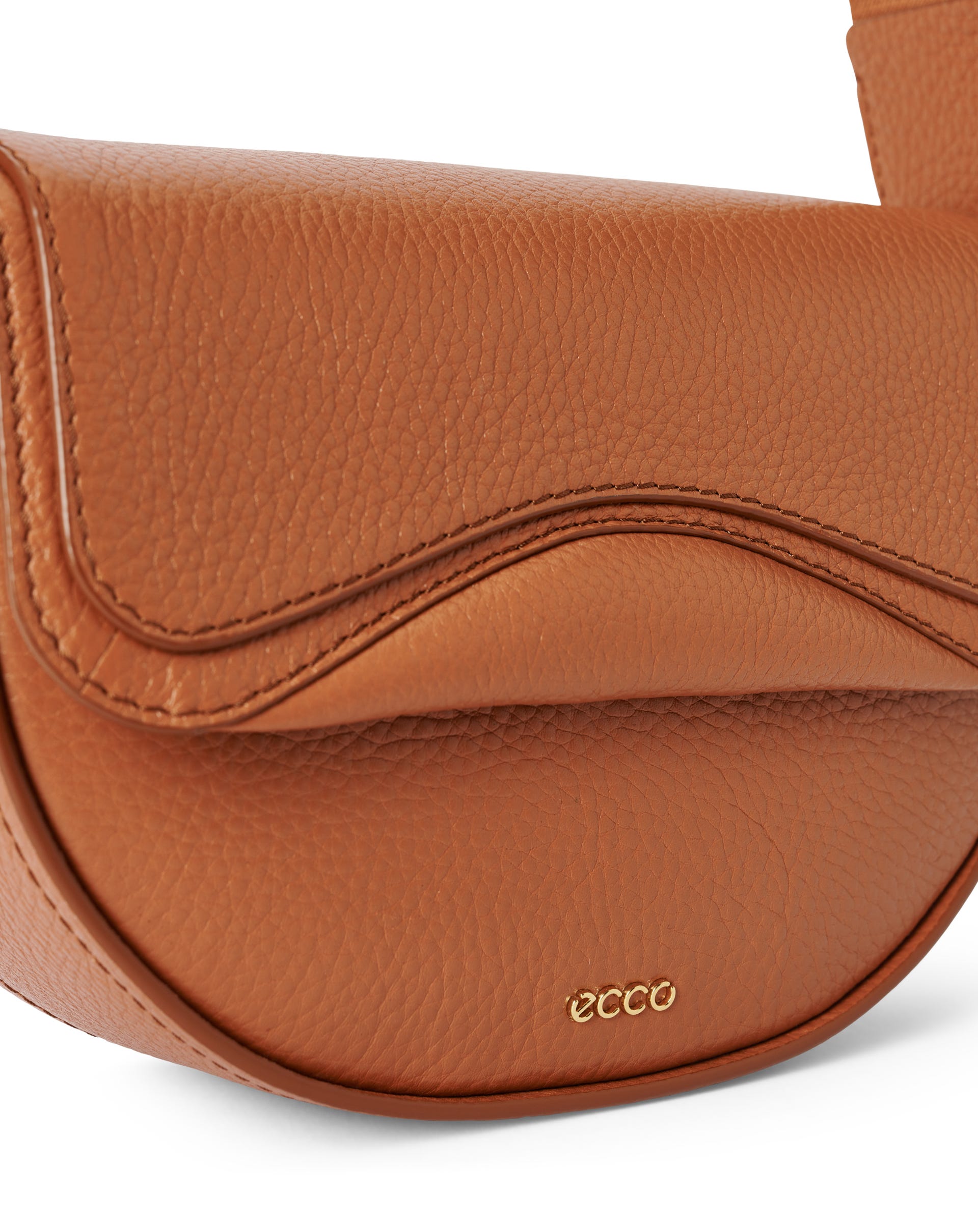 ECCO® Saddle Leather Shoulder & Crossbody Bag - Brown - Detail-1