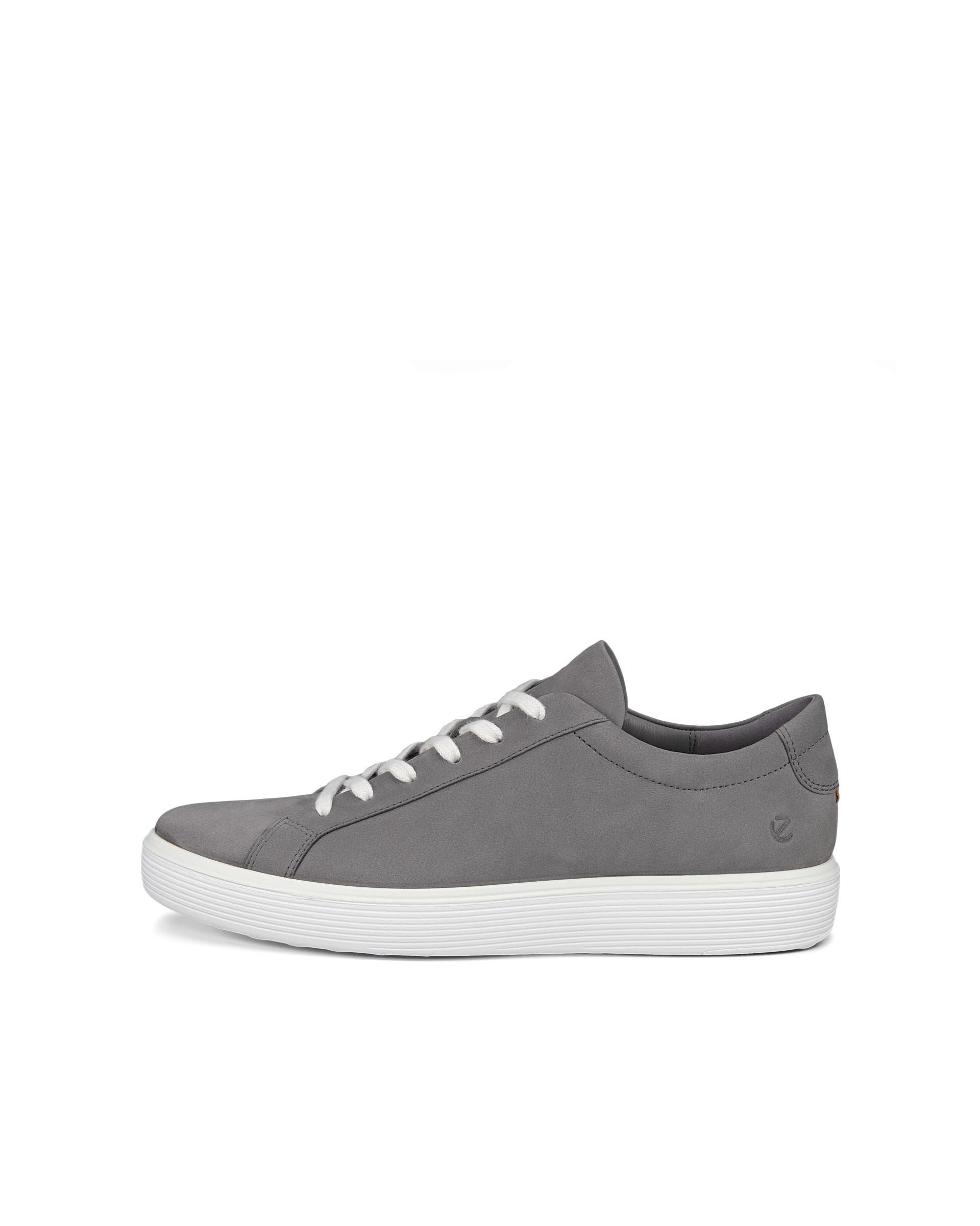 ECCO® Soft 60 baskets en cuir pour homme - Gris - Outside