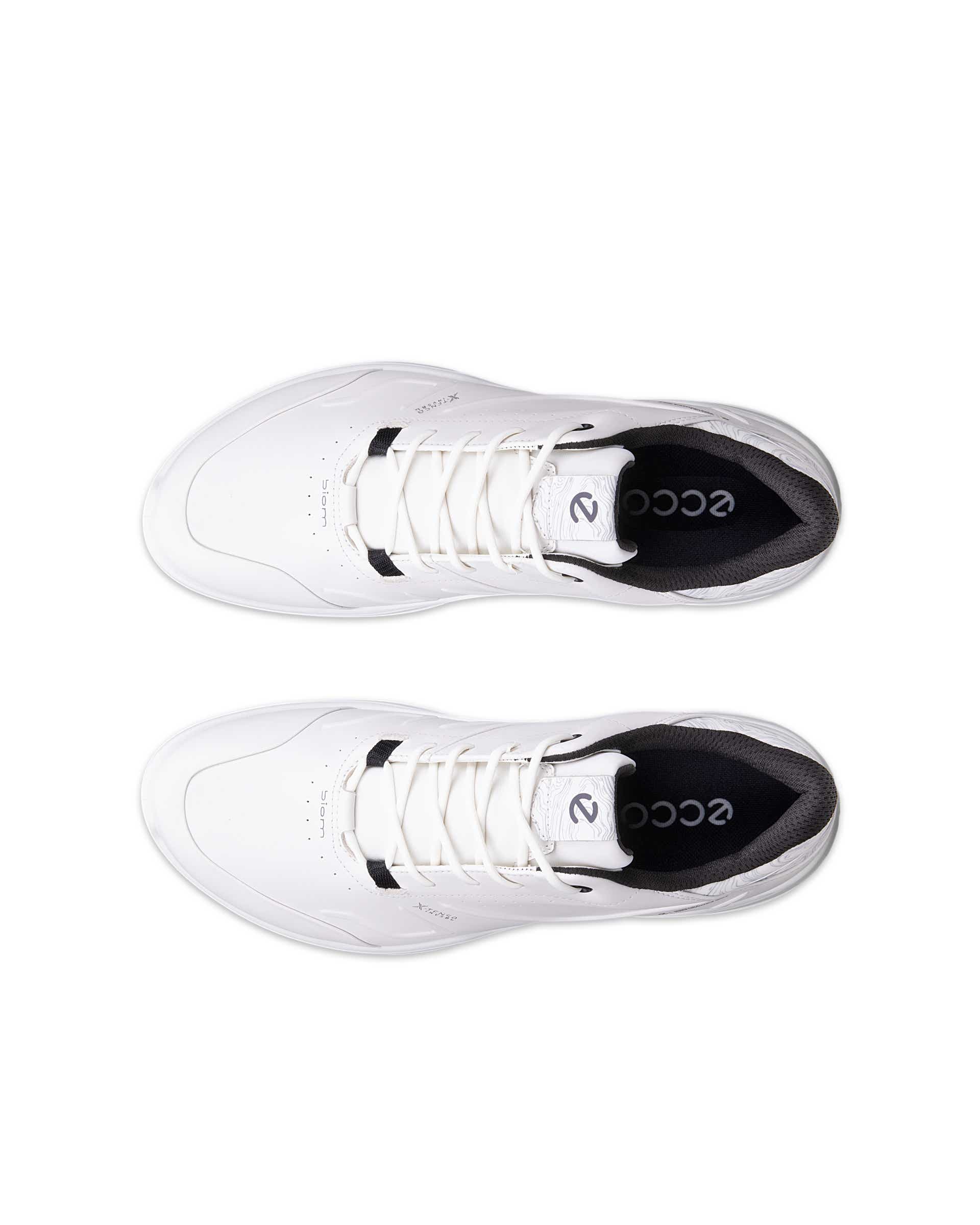 Men's ECCO® Golf Biom H6 Leather Waterproof Golf Shoe - White - Top left pair