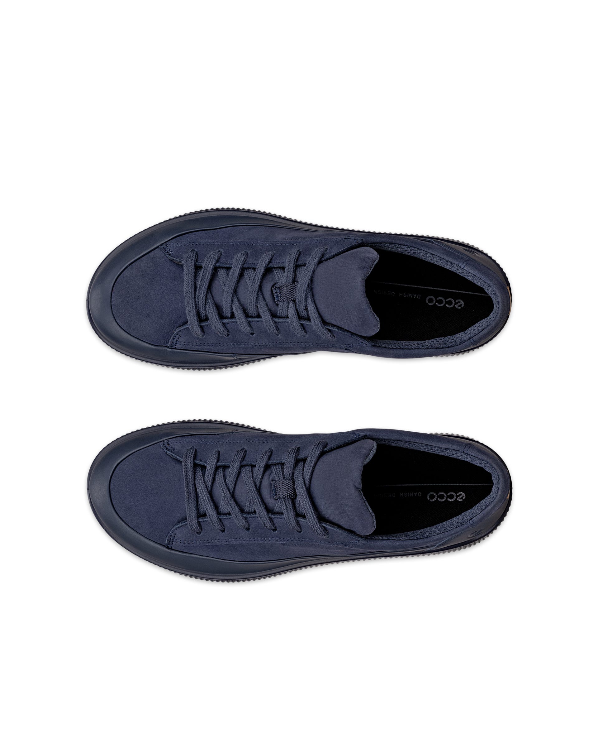 Damskie wodoodporne nubukowe buty ECCO® SOFT ZERO - Niebieski - Top left pair