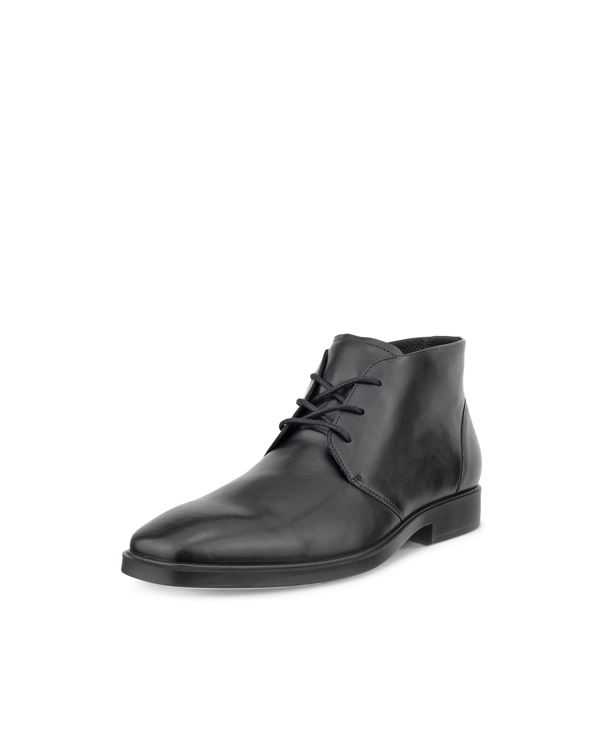 Men's ECCO® Metropole Milan Leather Chukka Boot - Black - Main