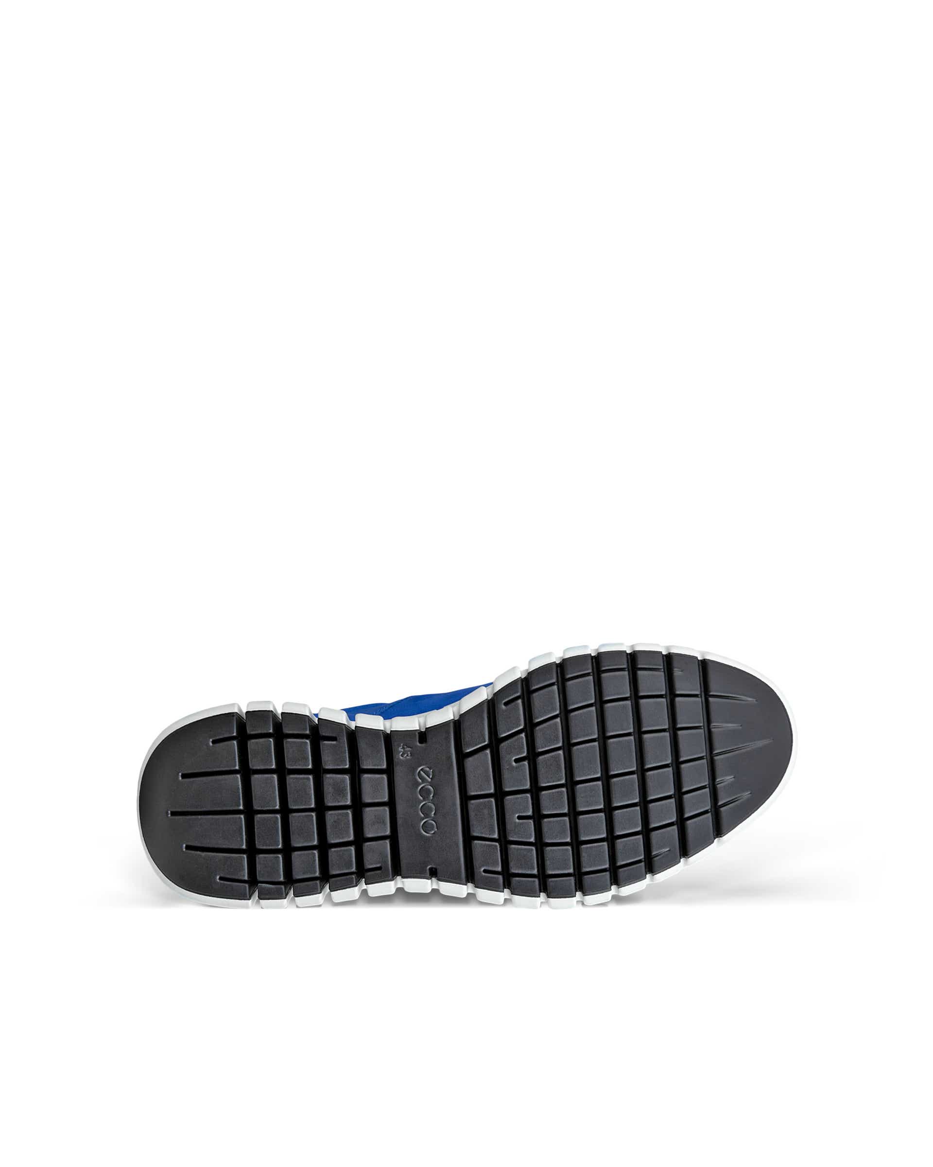 Men's ECCO® Gruuv Nubuck Trainer - Blue - Sole