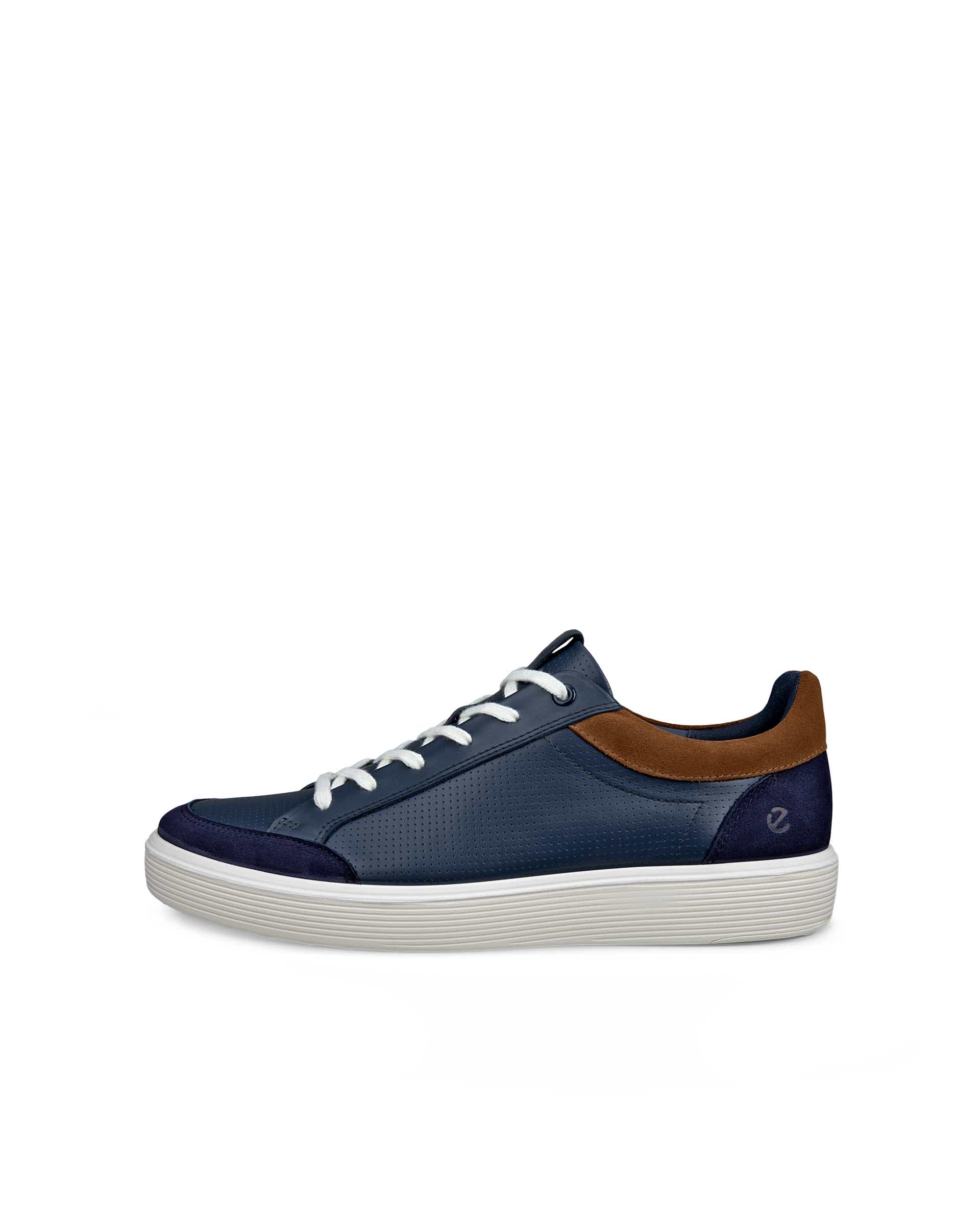 Men's ECCO® Soft 60 Leather Shoe - Blue - Outside