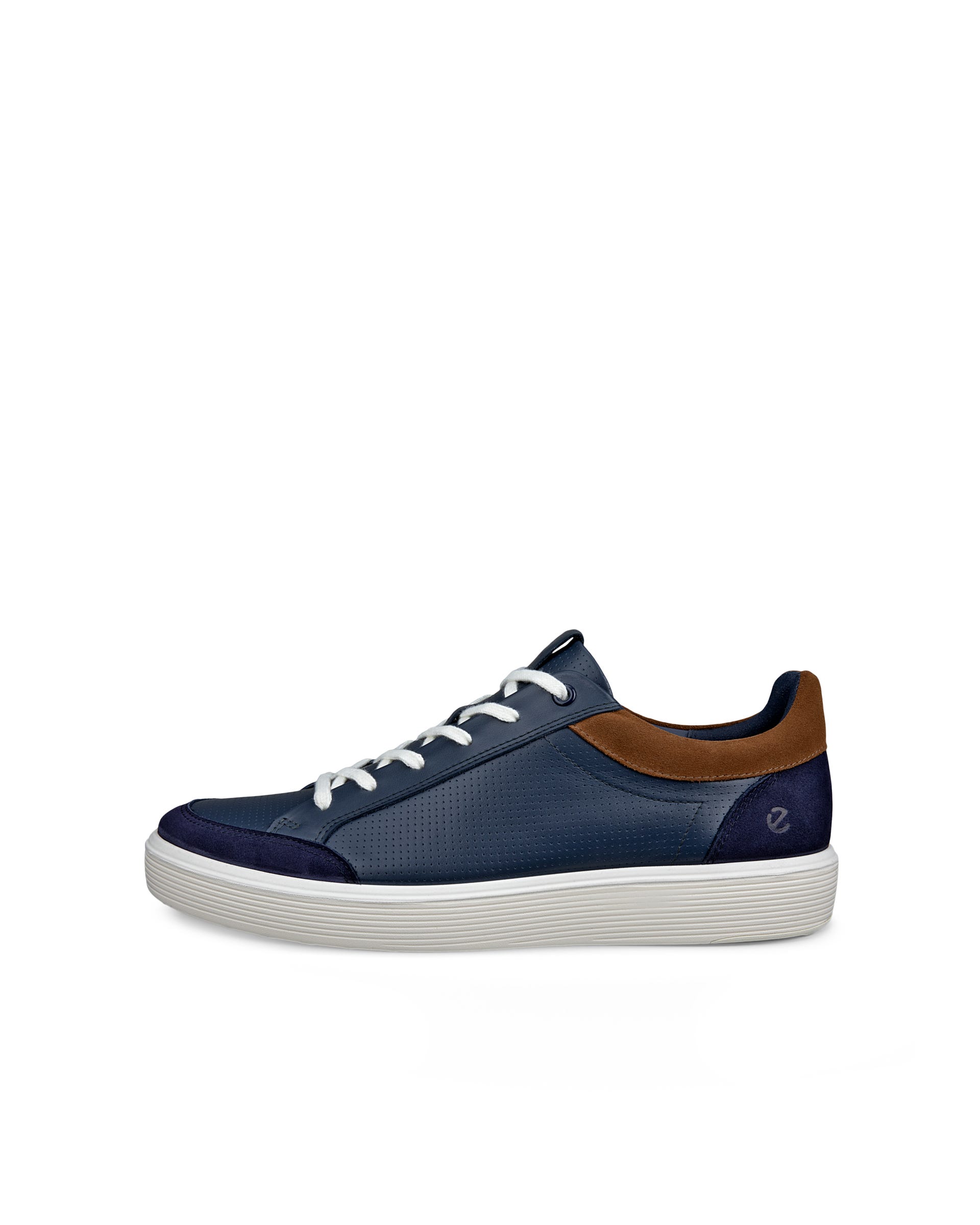 Men's ECCO® Soft 60 Leather Shoe - Blue - Outside