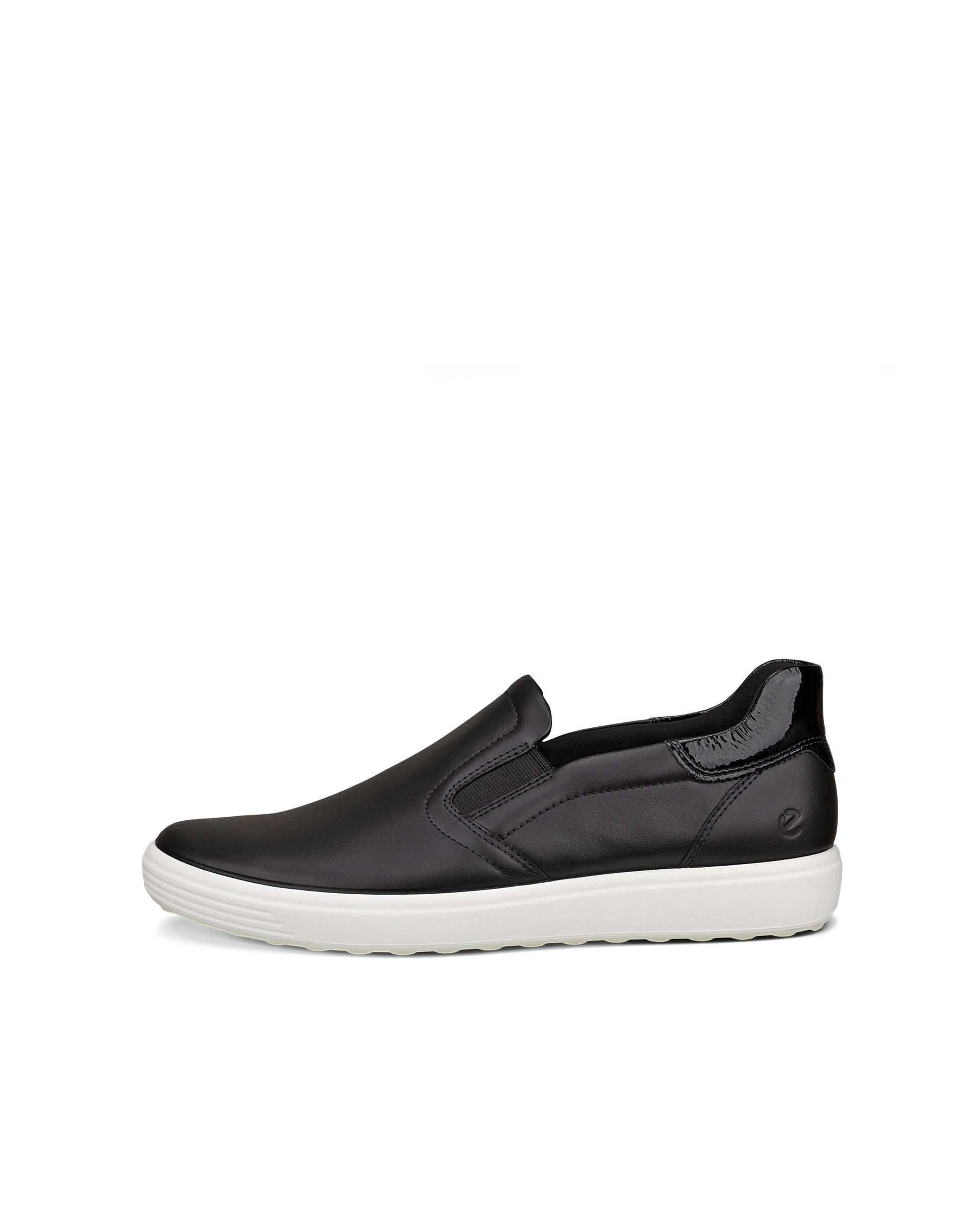 ECCO SOFT 7 SLIP ON Women ウィメンズ レザースニーカー - ブラック - Outside