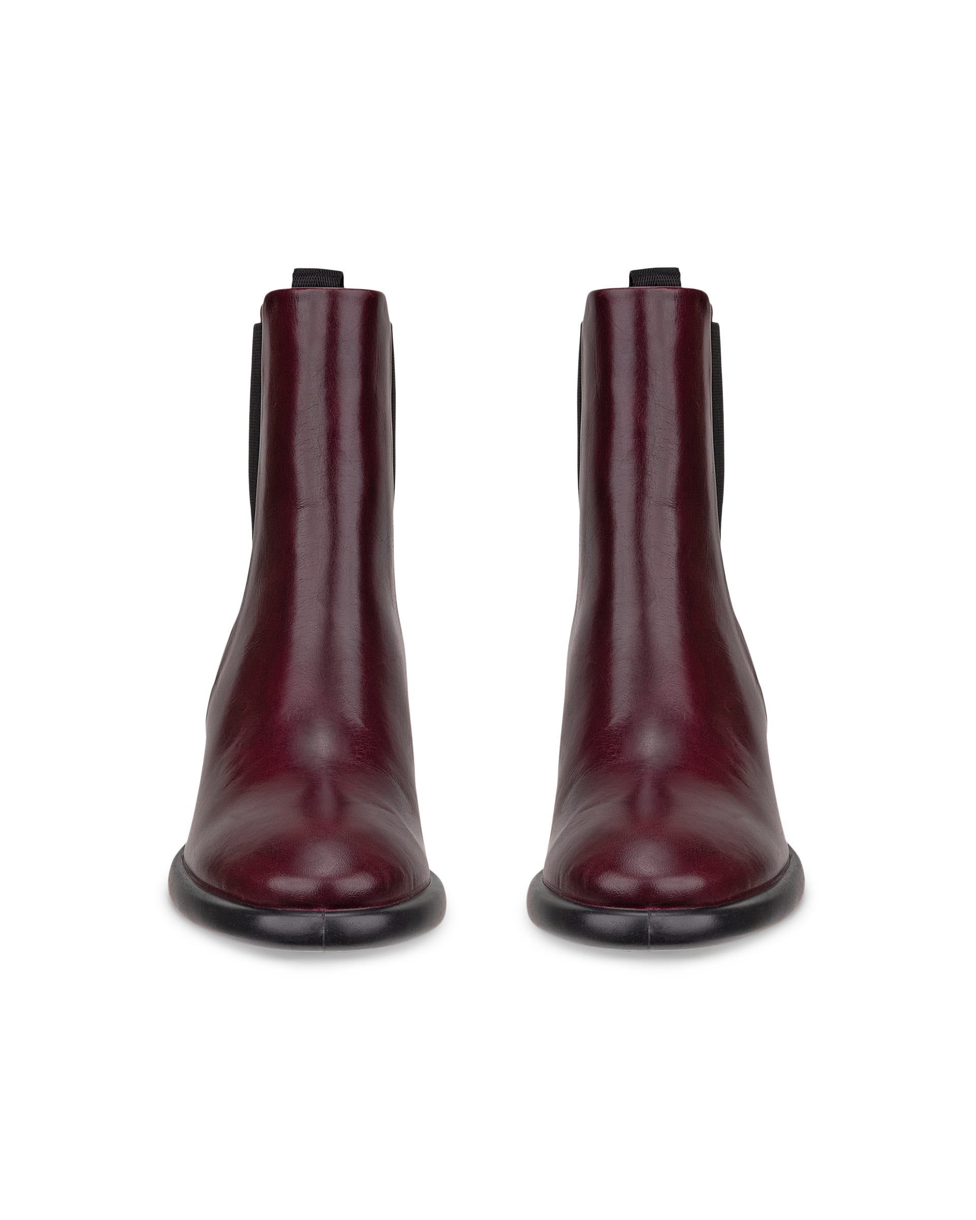 Damskie skórzane sztyblety Chelsea ECCO® SCULPTED LX 55 - Czerwony - Front pair