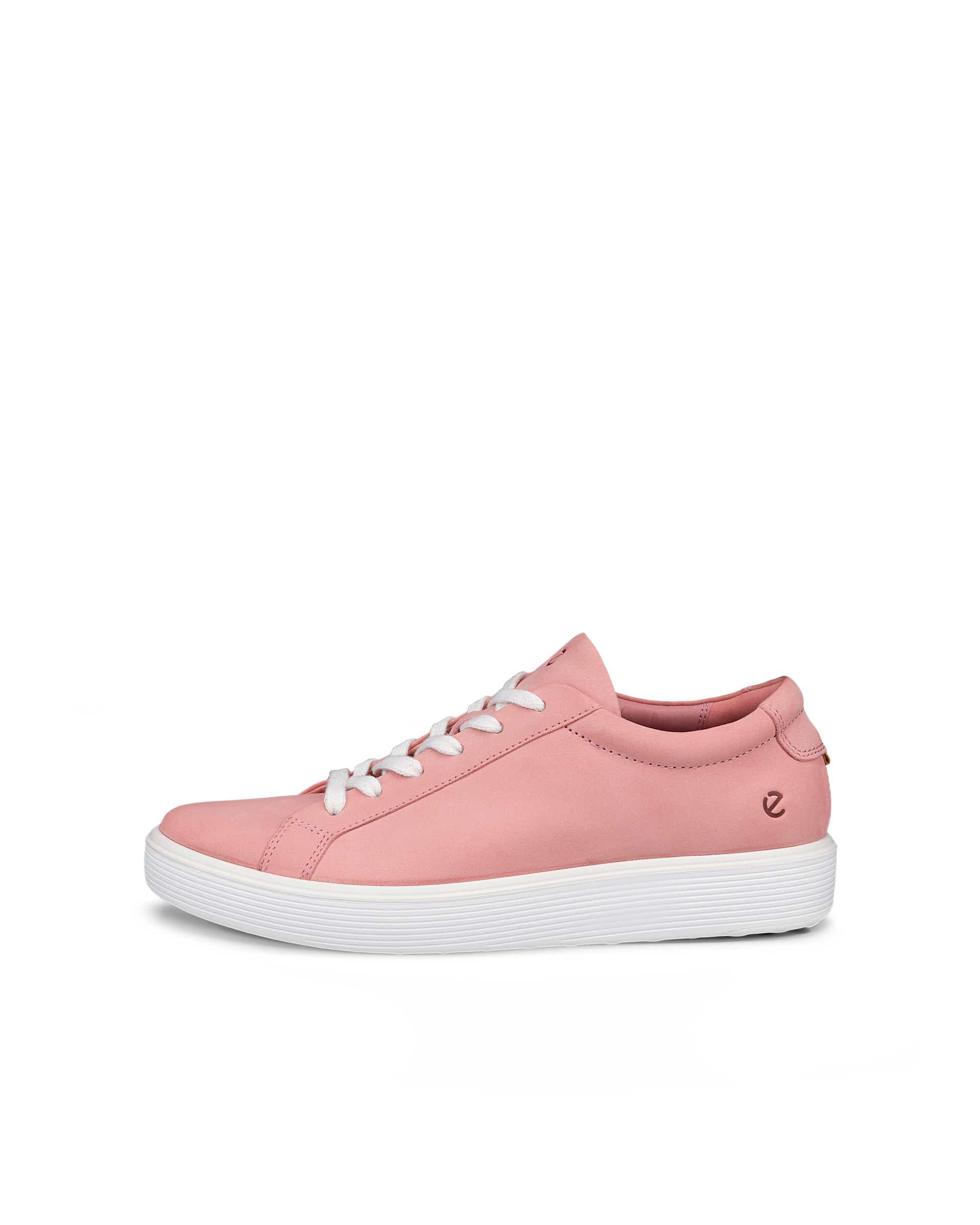 Women's ECCO® Soft 60 Nubuck Sneaker - Pink - Outside