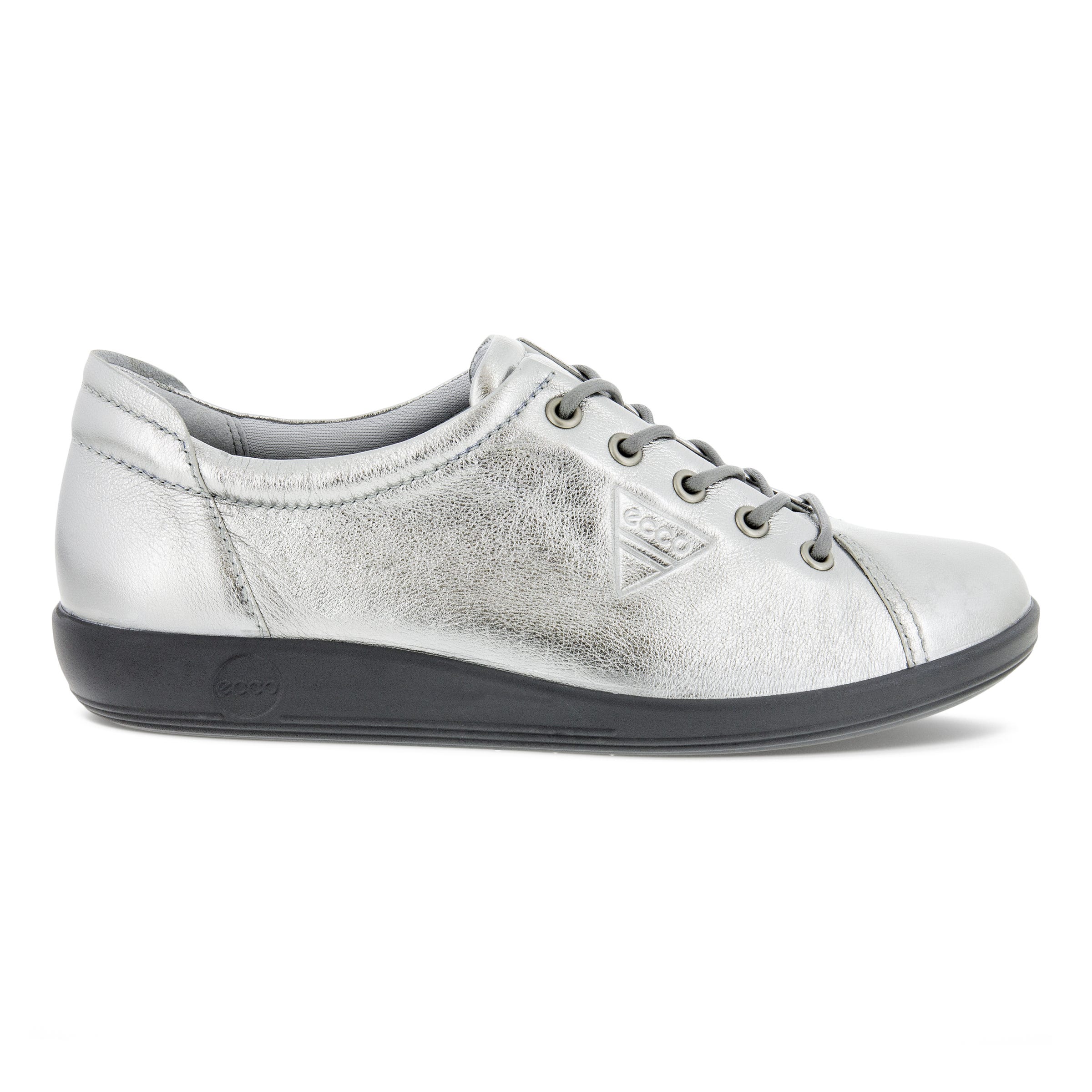 Women's ECCO® Soft 2.0 Nubuck Walking Shoe - Metallics - Outside