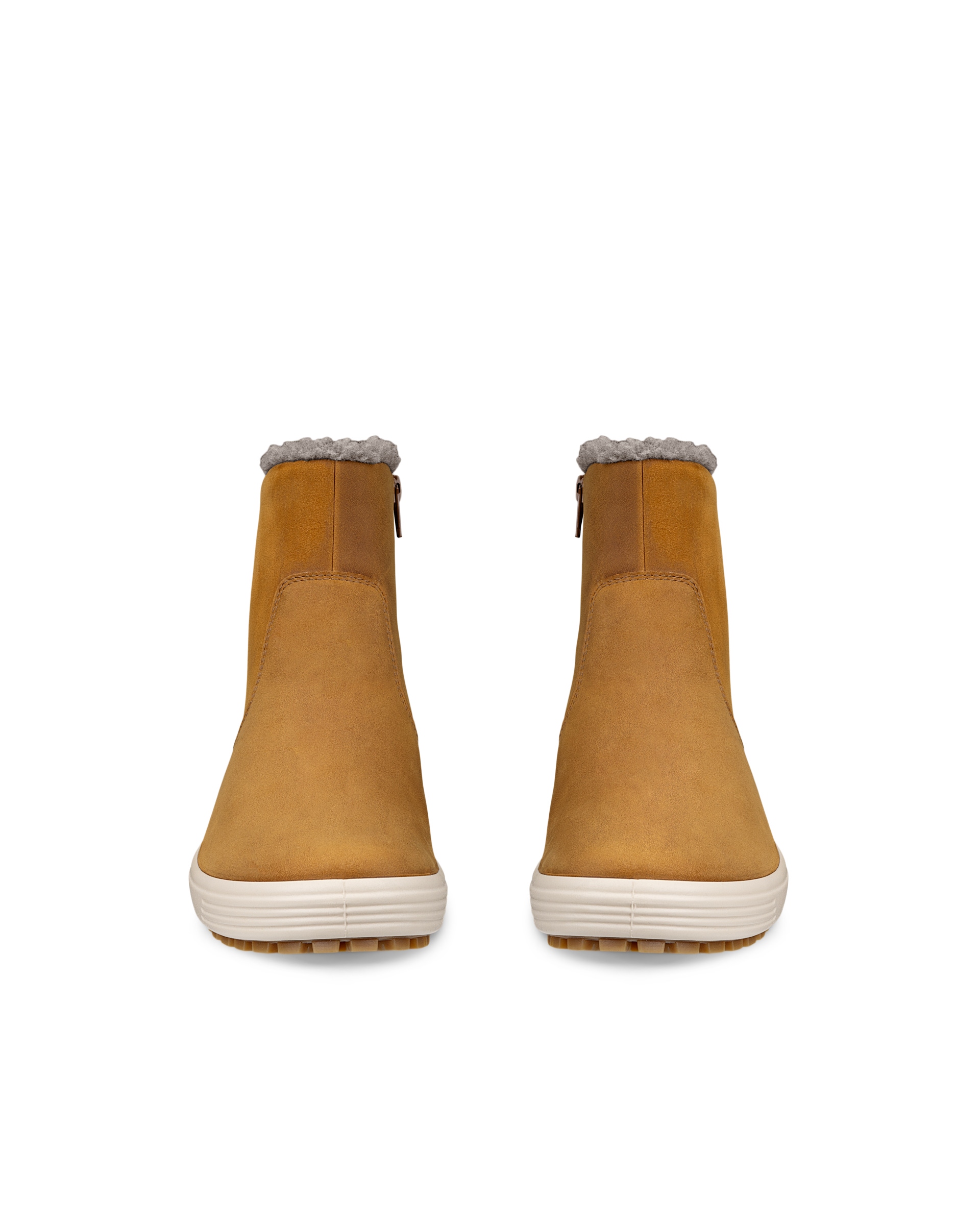 Women's ECCO® Soft 7 Tred Nubuck Mid-Cut Boot - Brown - Front pair