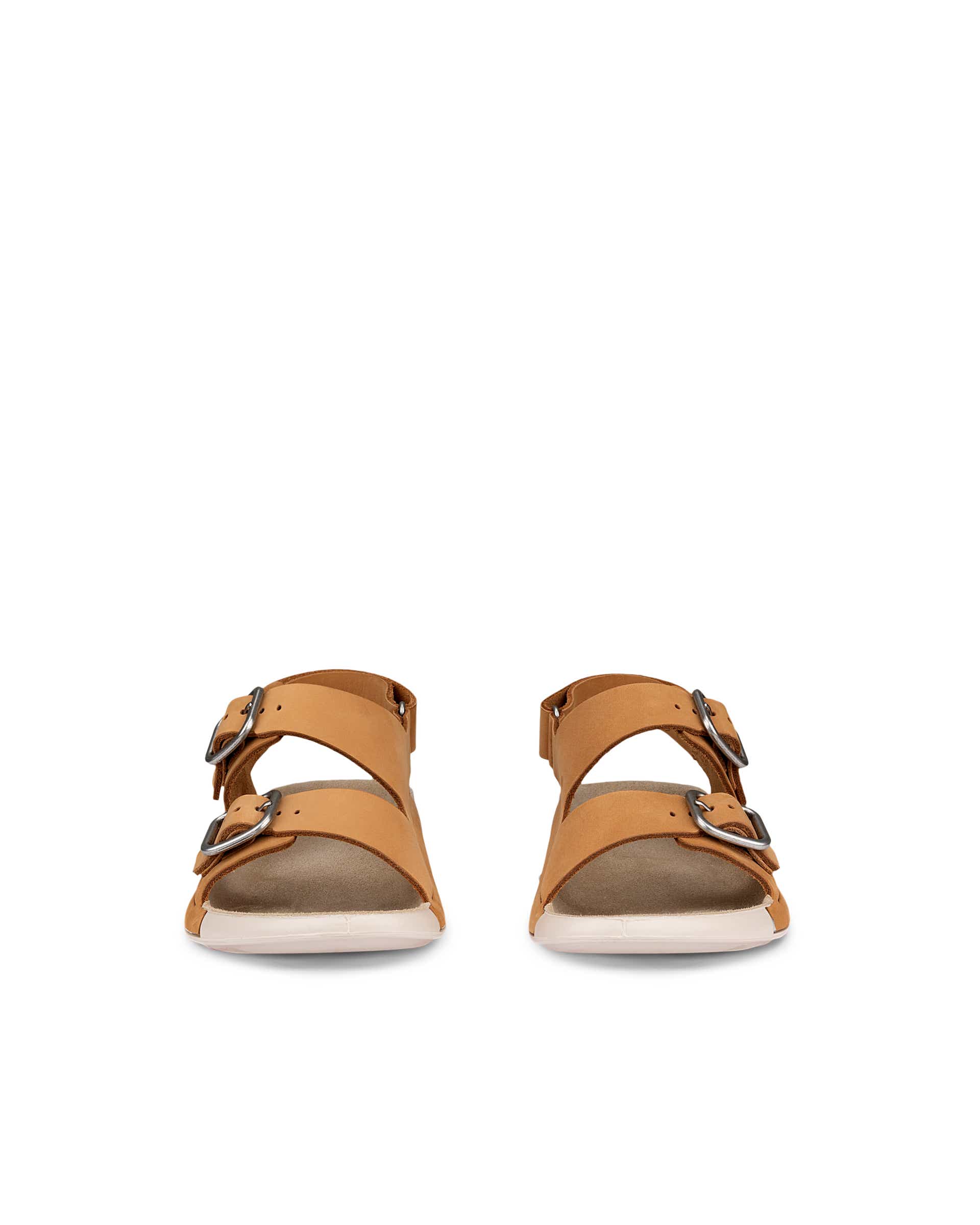 Dámské nubukové páskové sandály ECCO® Cozmo - Hnědá - Front pair