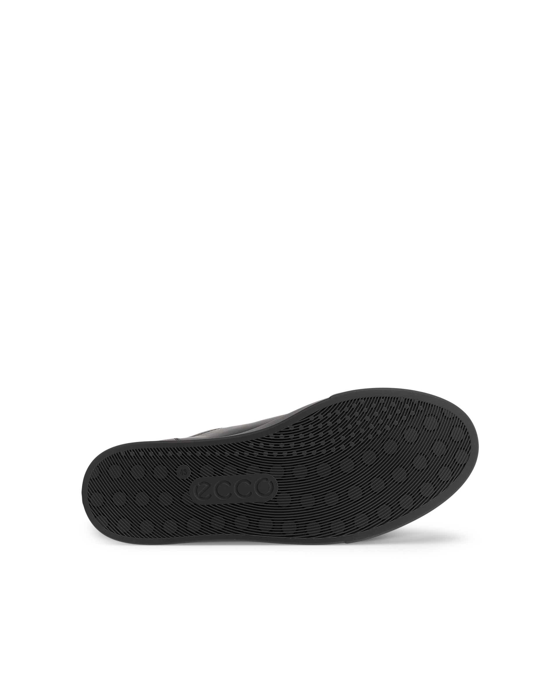 Men's ECCO® SOFT 10 Leather Trainer - Black - Sole