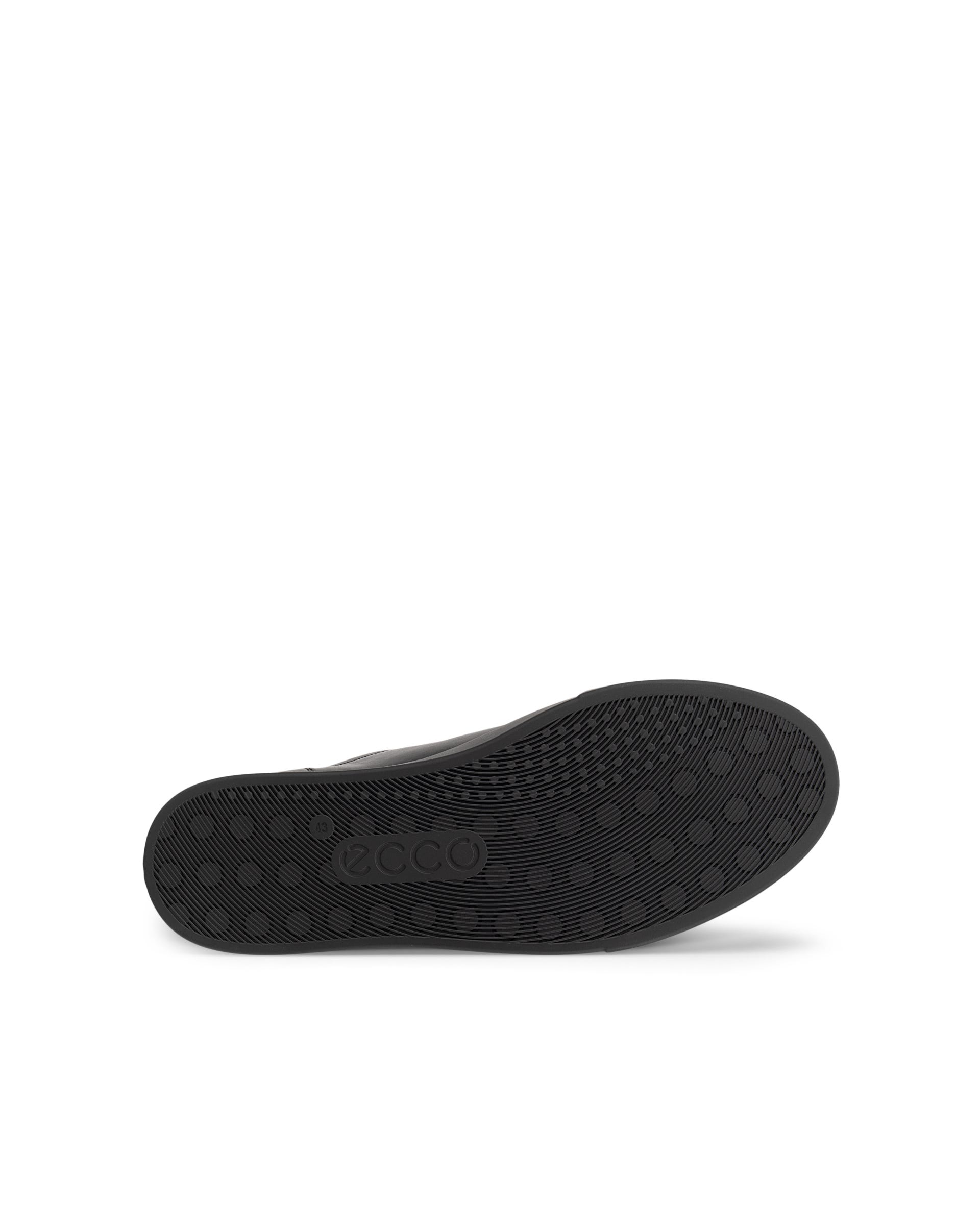 Men's ECCO® SOFT 10 Leather Trainer - Black - Sole