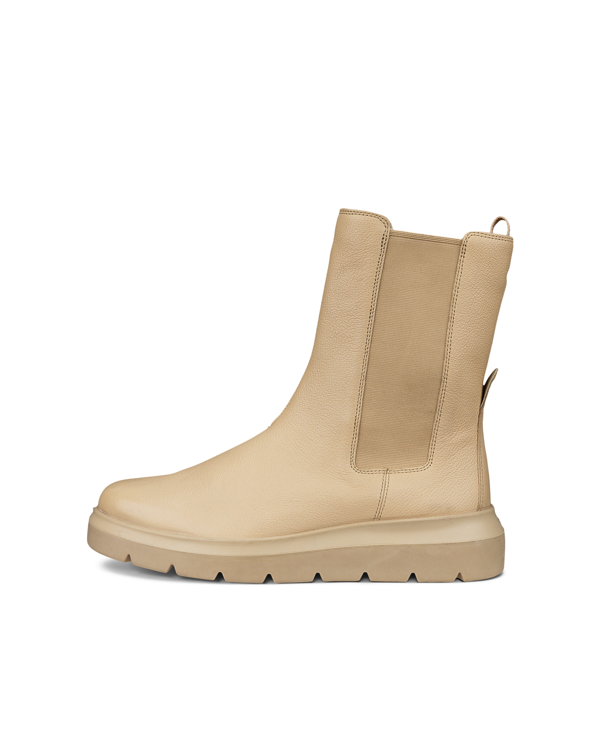 Women's ECCO® Nouvelle Leather Chelsea Boot - Beige - Outside