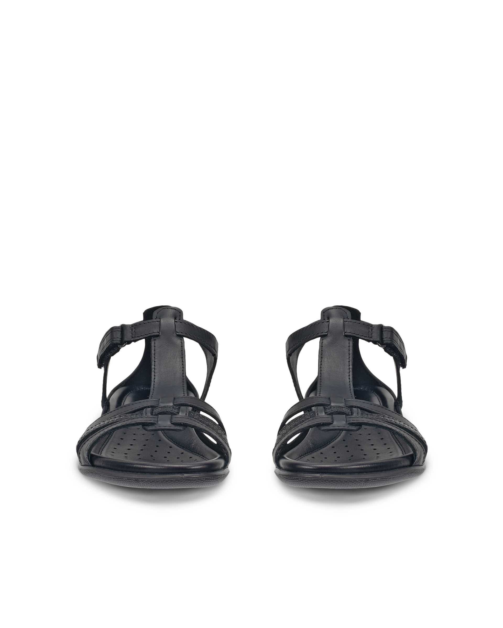 Ženski usnjeni sandali s paščkom v obliki črke T ECCO® Flash - Črna - Front pair