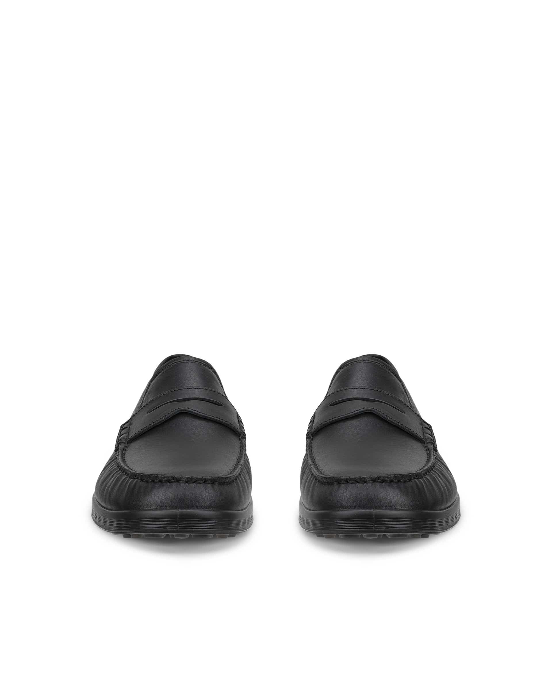 ECCO S LITE MOC MEN'S PENNY LOAFER BOAT SHOE - Black - Front pair