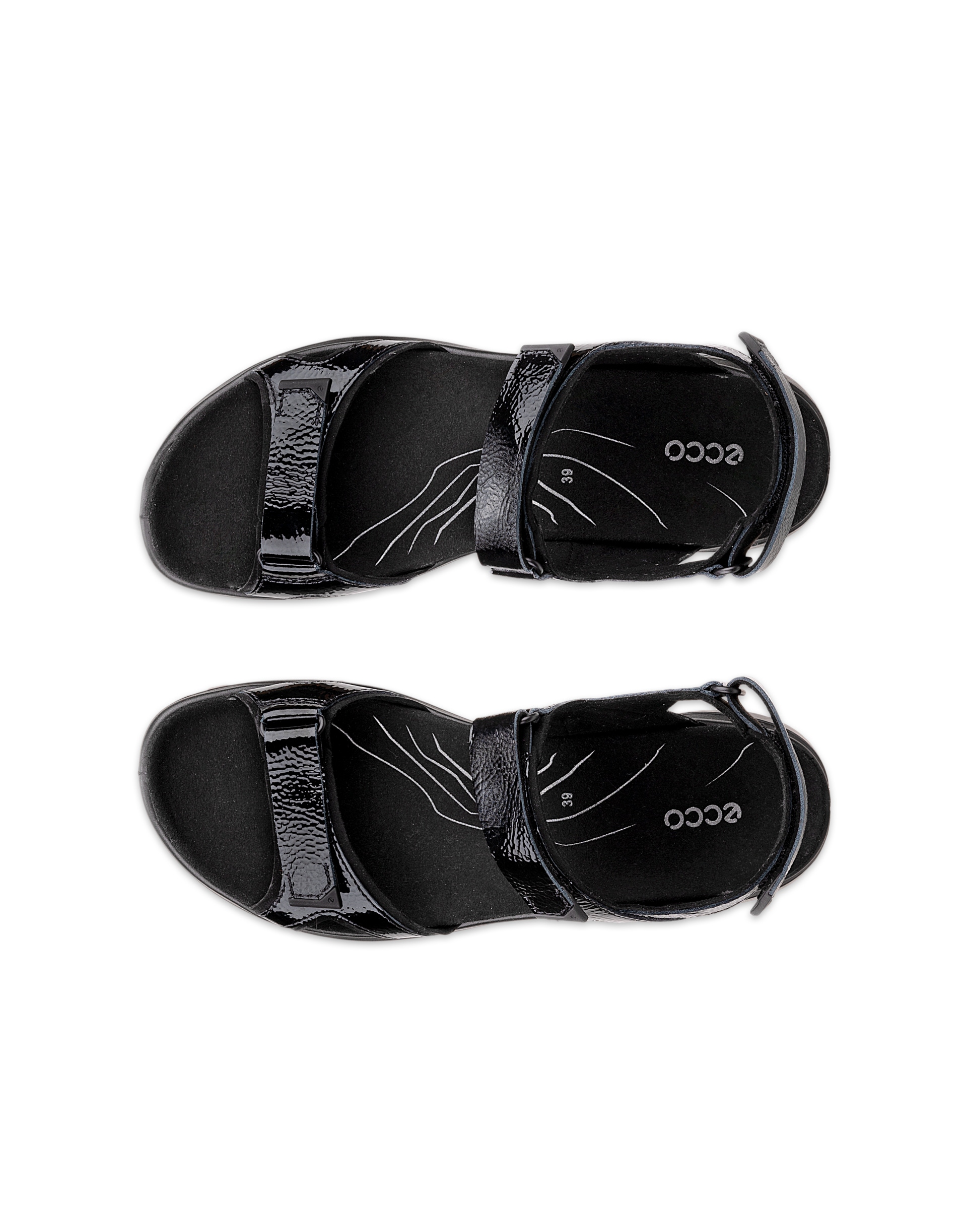 Dámské kožené outdoorové sandály ECCO® Offroad - Černá - Top left pair