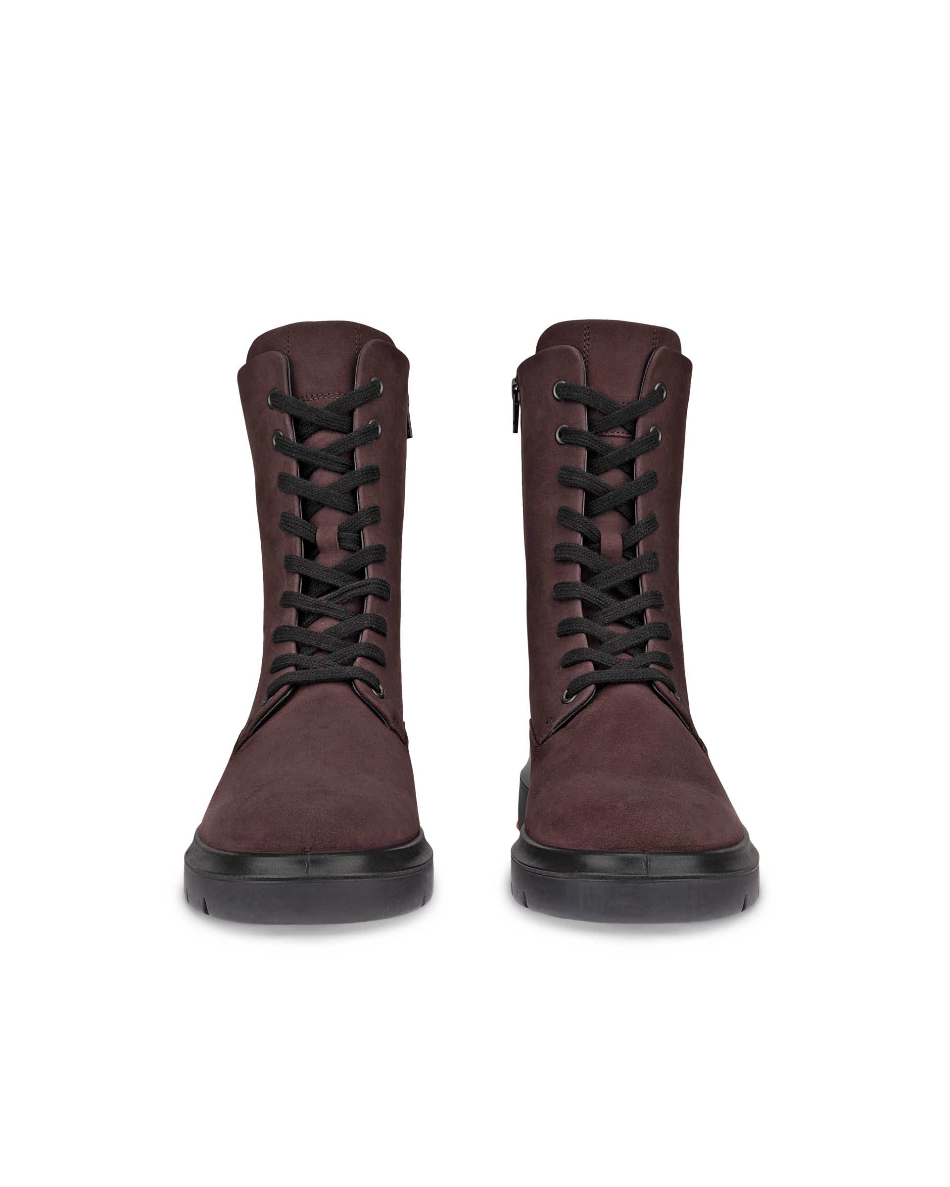 ECCO® NOUVELLE Damen Hoher Stiefel aus Nubukleder - Braun - Front pair