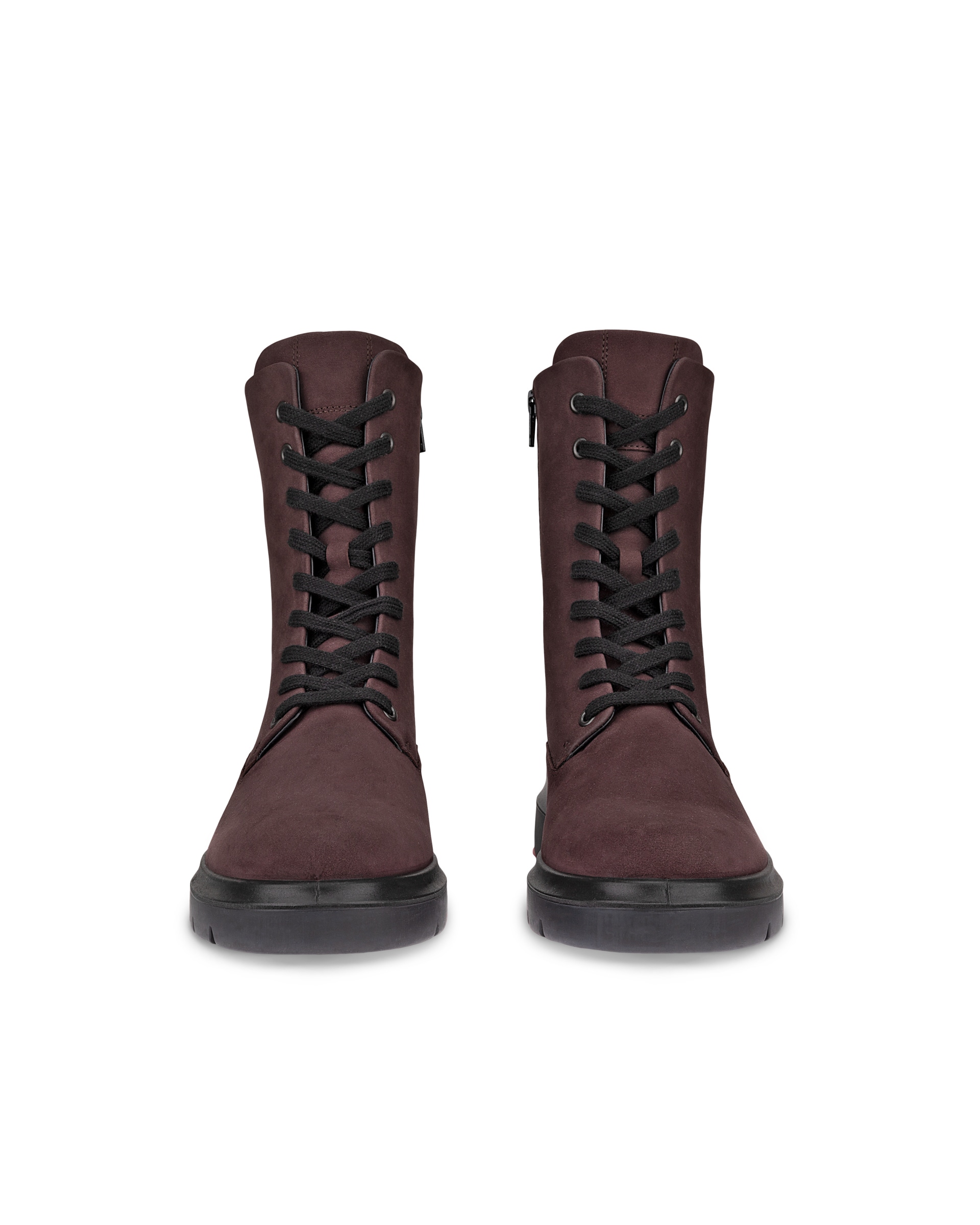 ECCO® NOUVELLE Damen Hoher Stiefel aus Nubukleder - Braun - Front pair